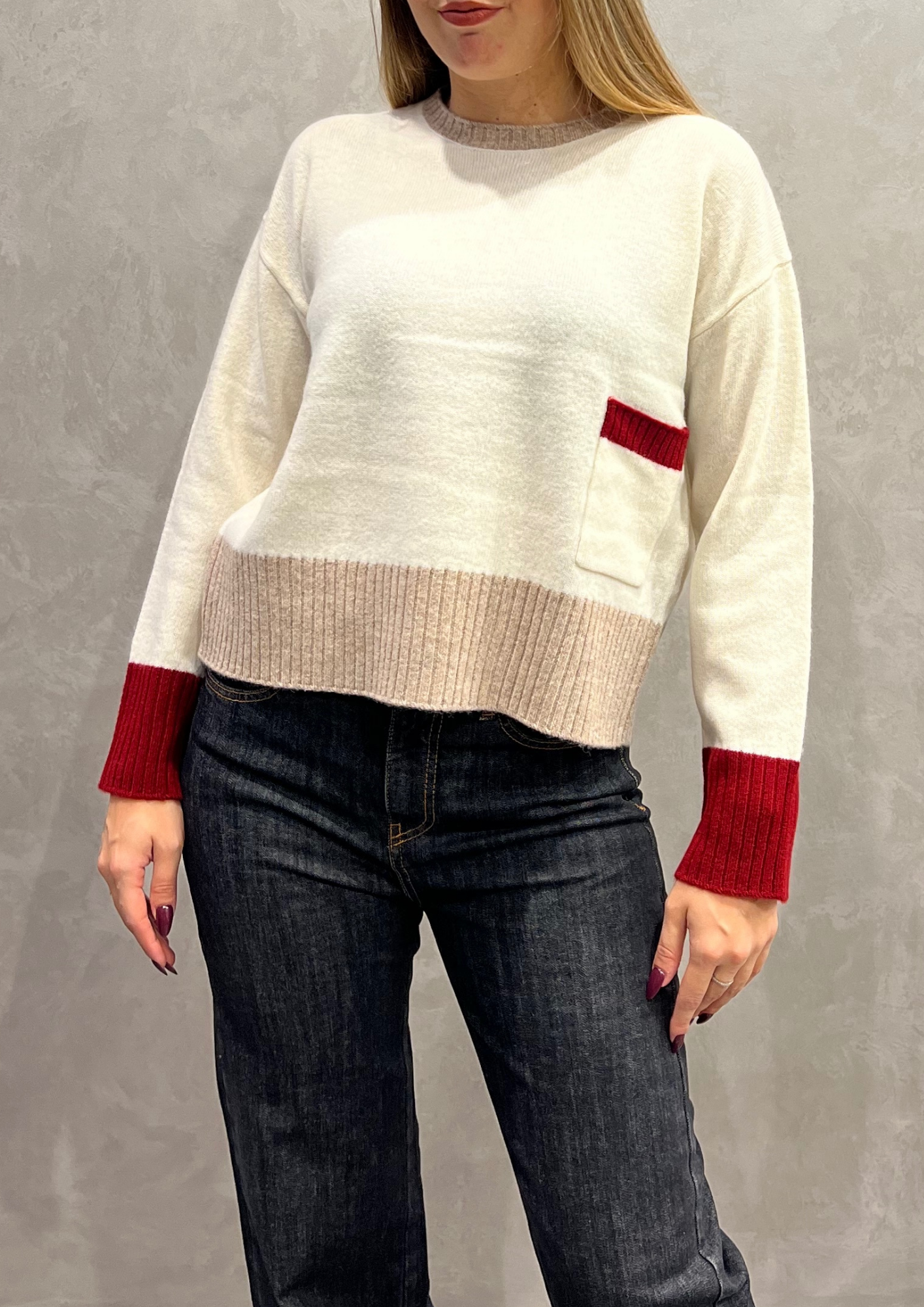 Maglioncino 100% lana tricolor