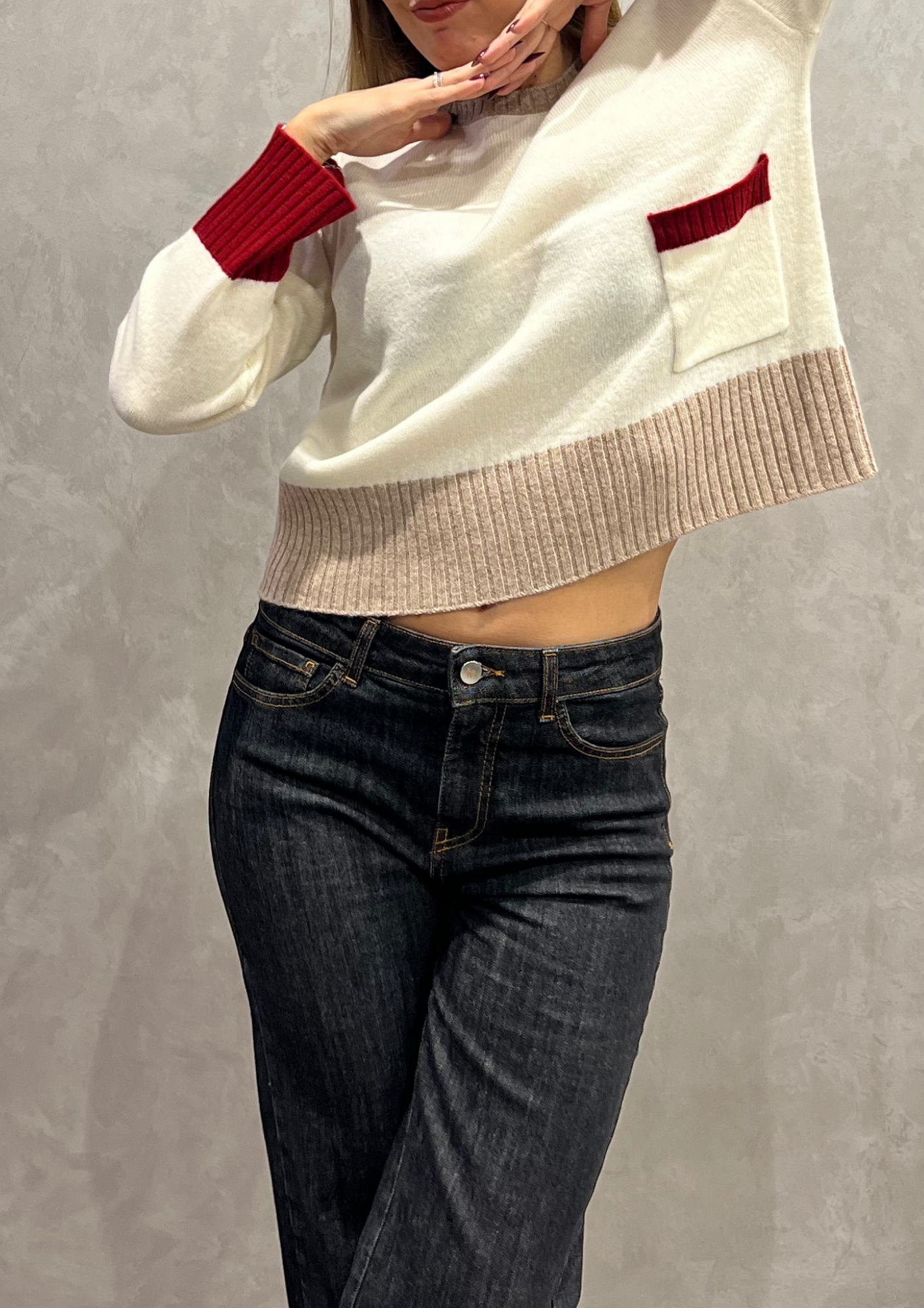 Maglioncino 100% lana tricolor