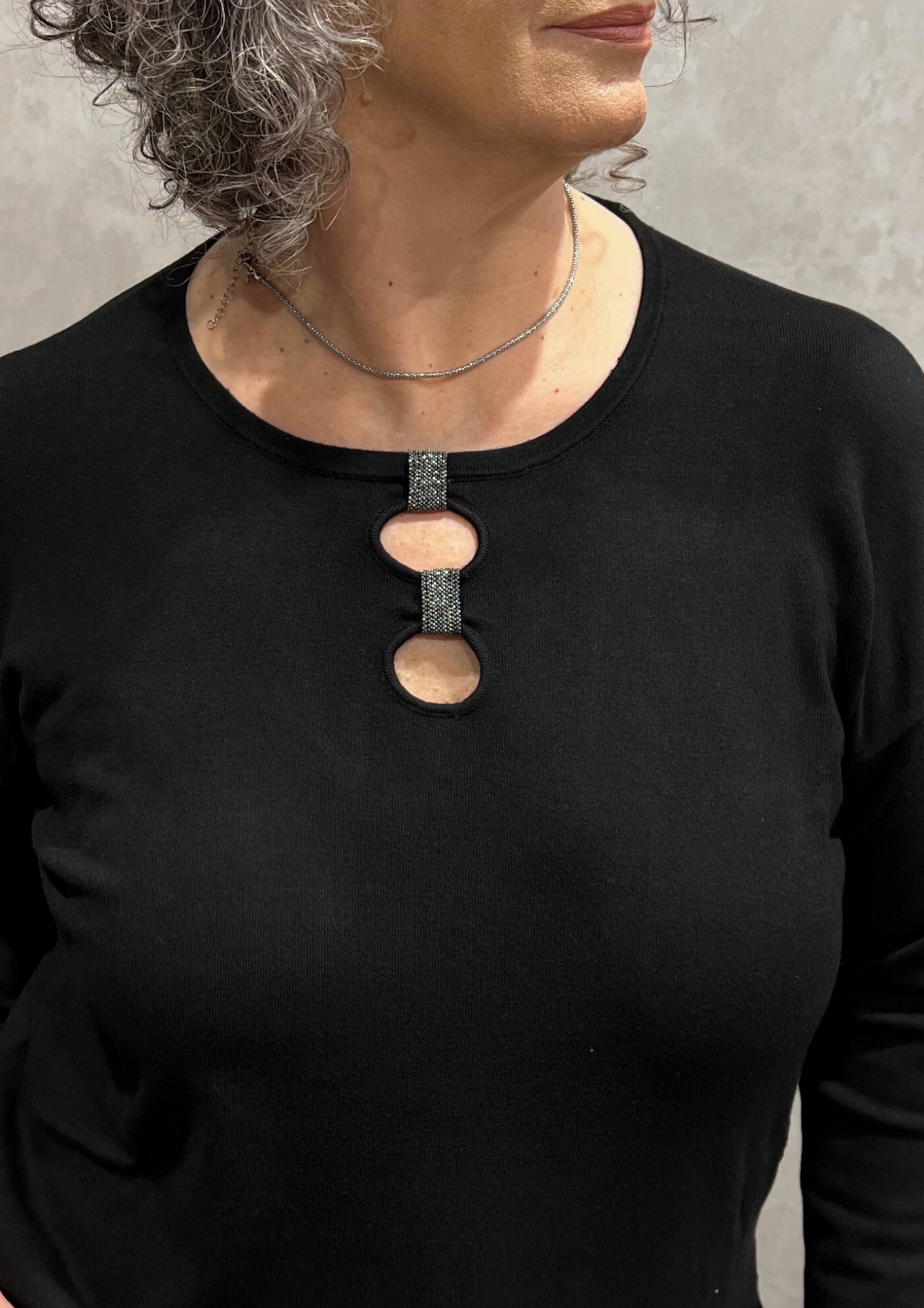 Maglia in viscosa felpata doppia goccia