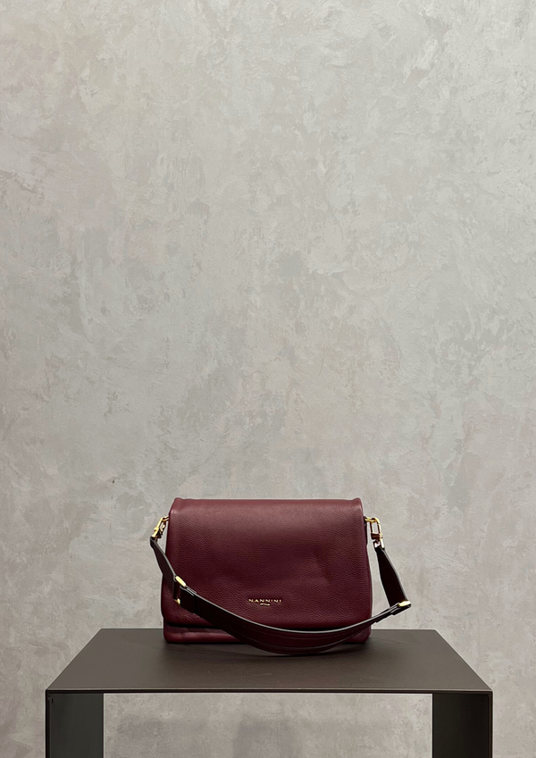 Borsa a spalla Nannini Bice in pelle con tracolla