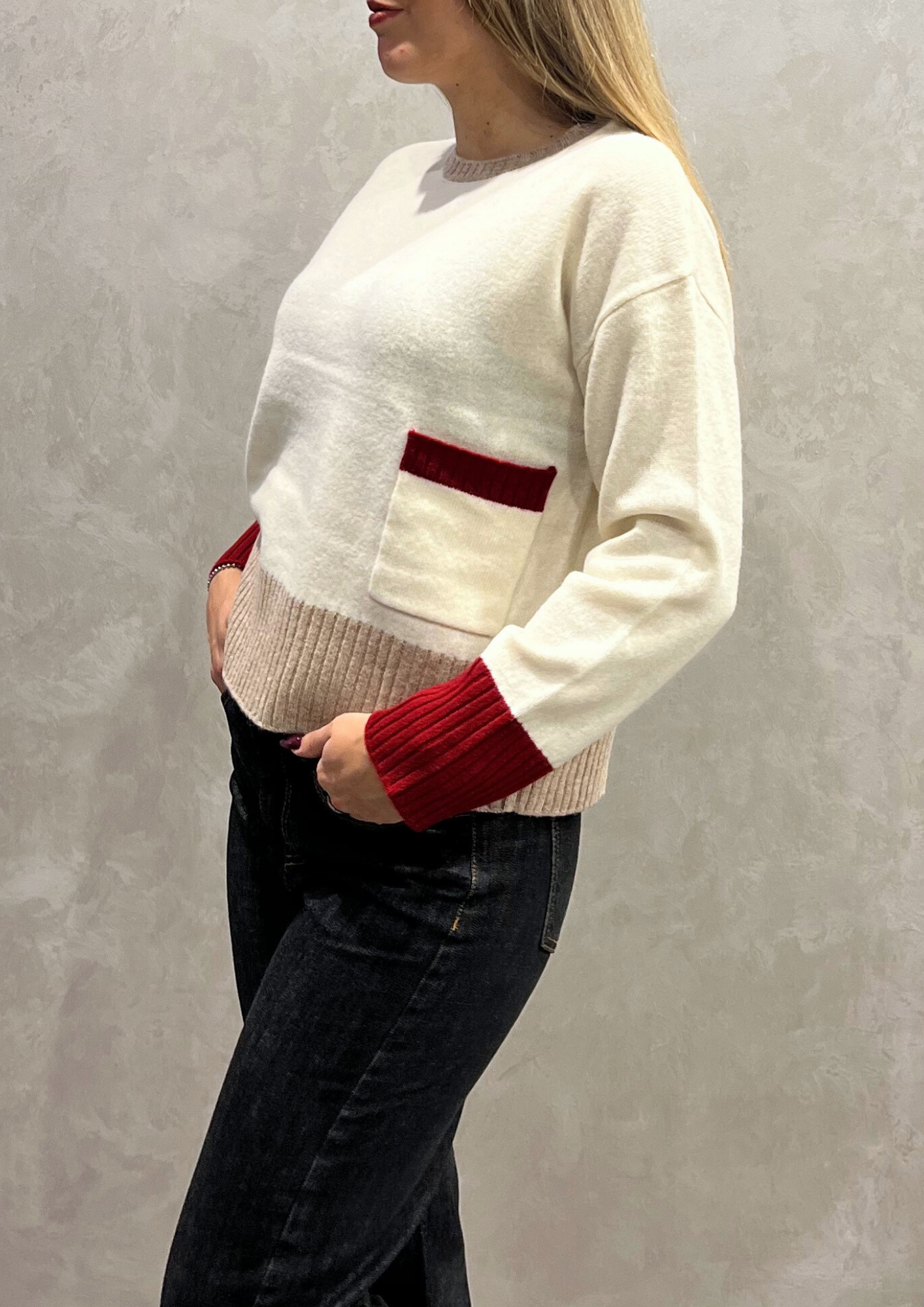 Maglioncino 100% lana tricolor