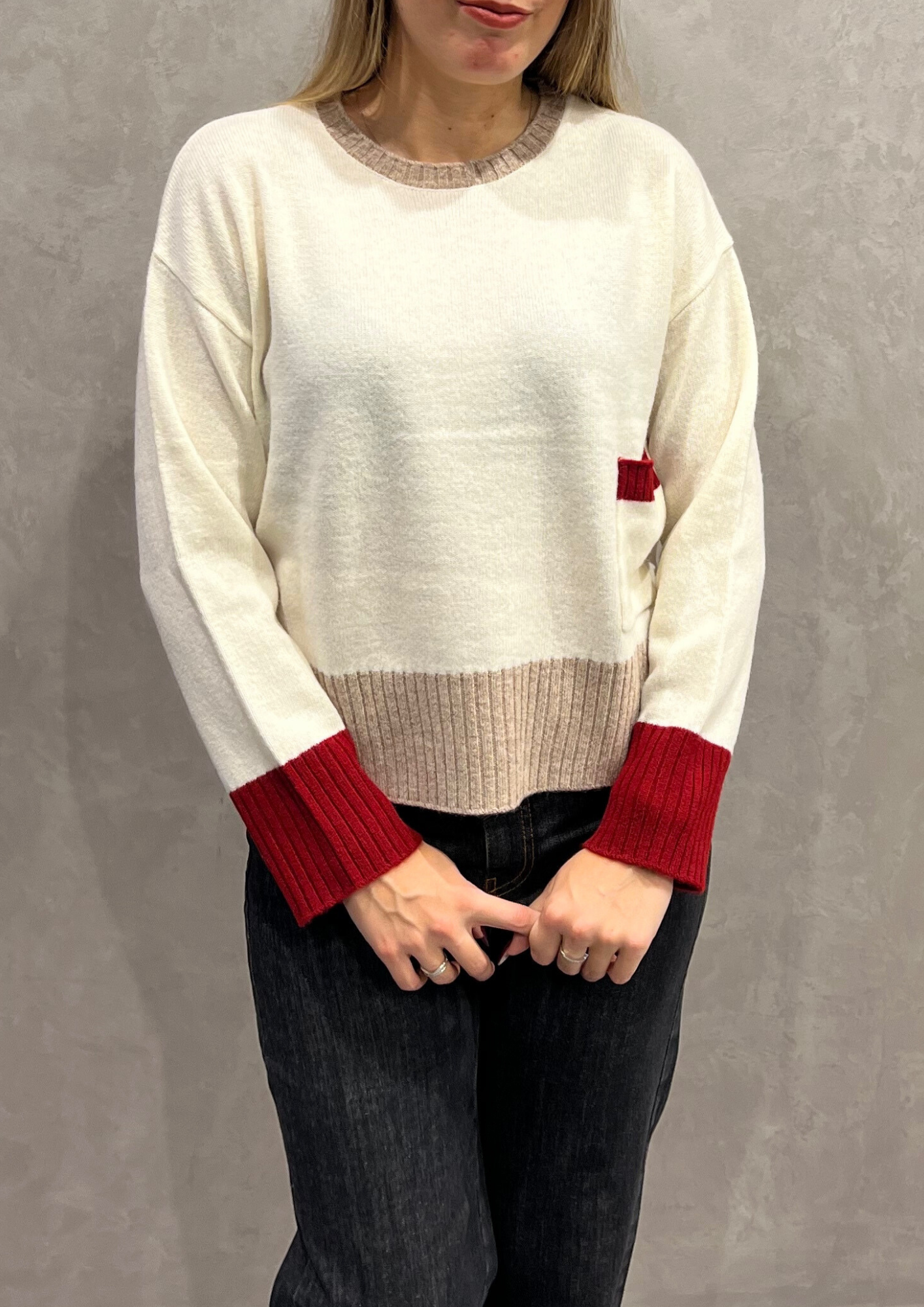 Maglioncino 100% lana tricolor