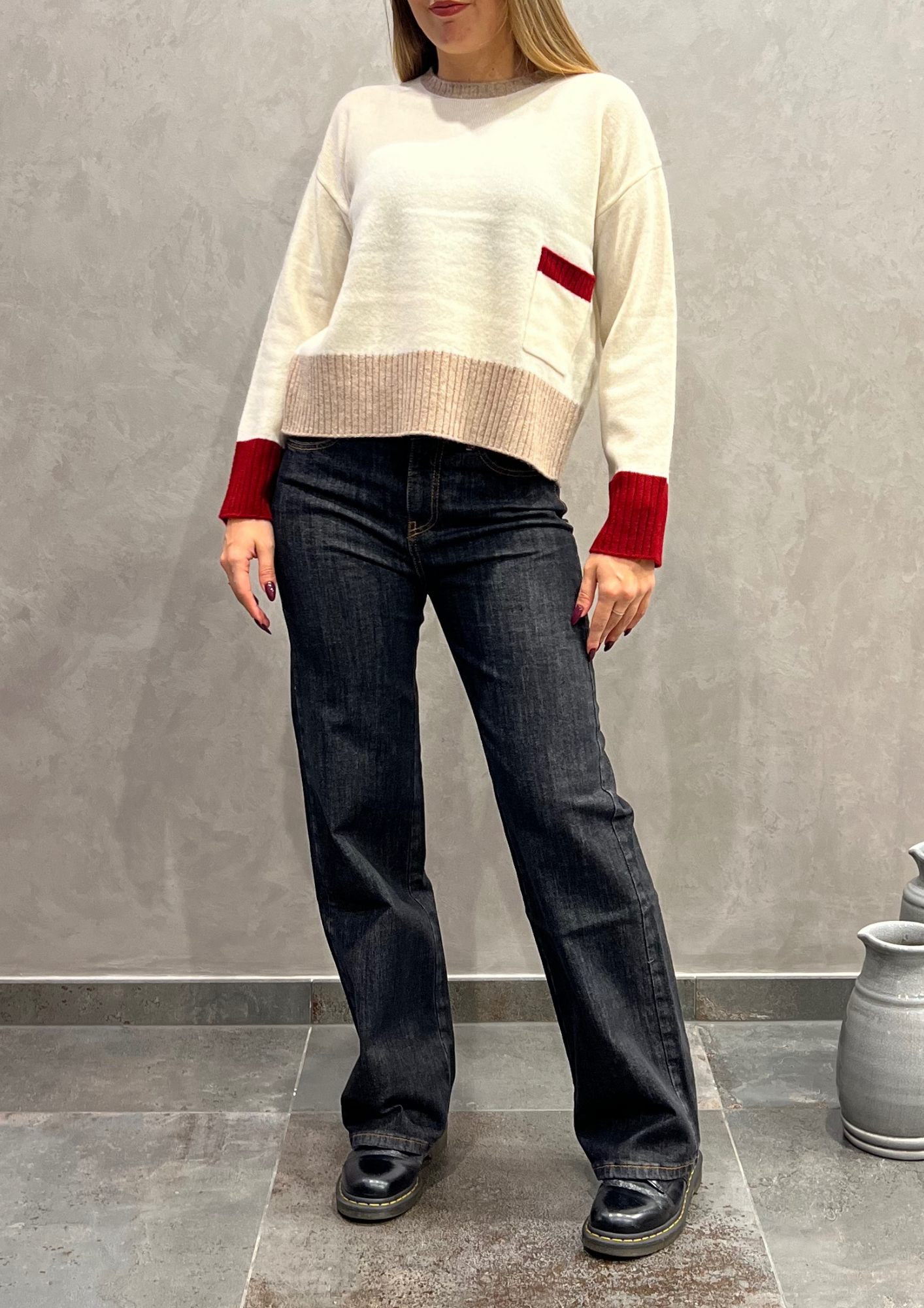 Maglioncino 100% lana tricolor