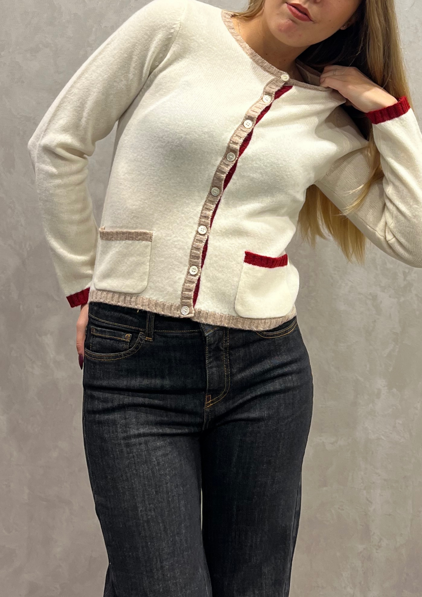 Golfino 100% lana tricolor