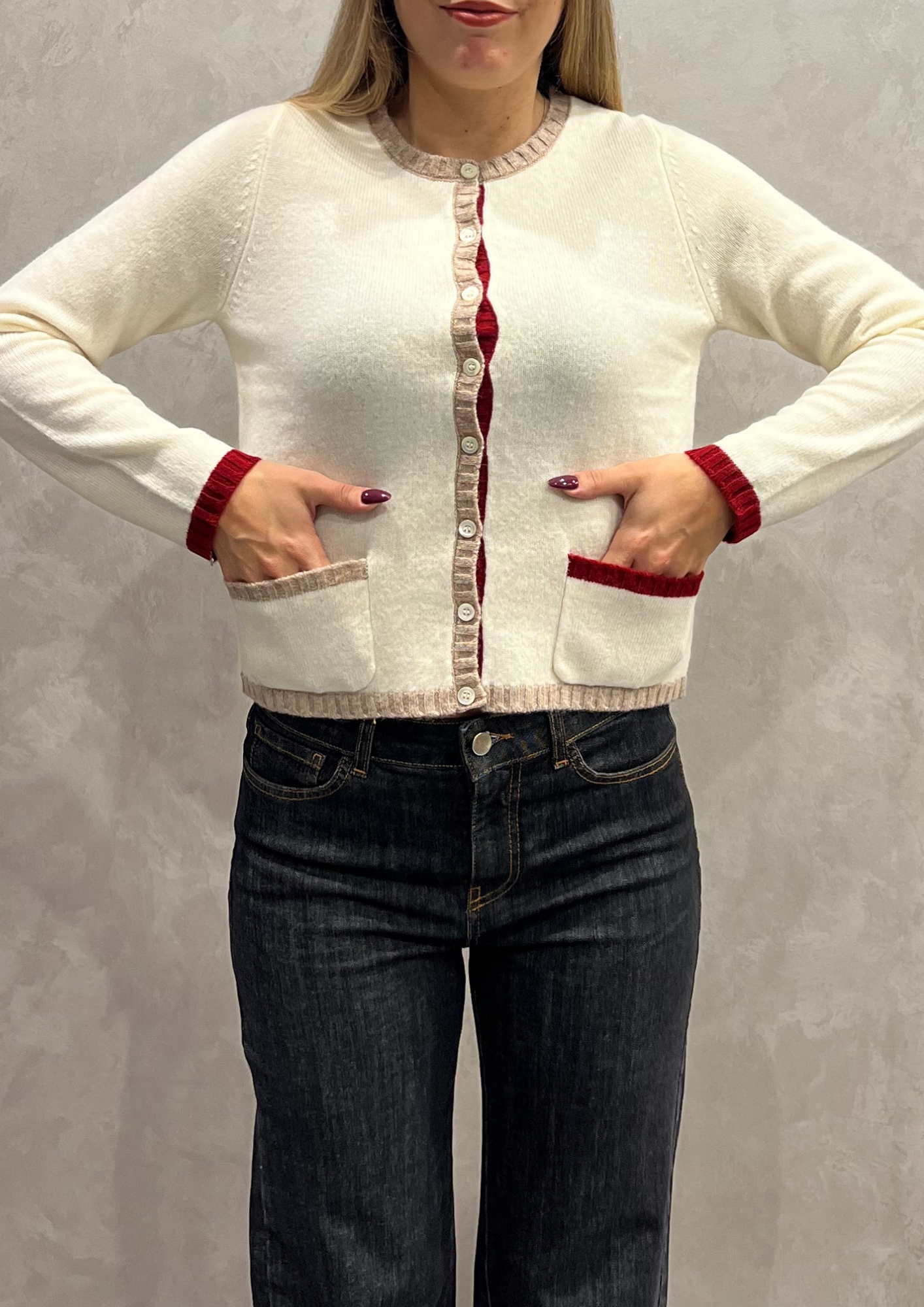 Golfino 100% lana tricolor