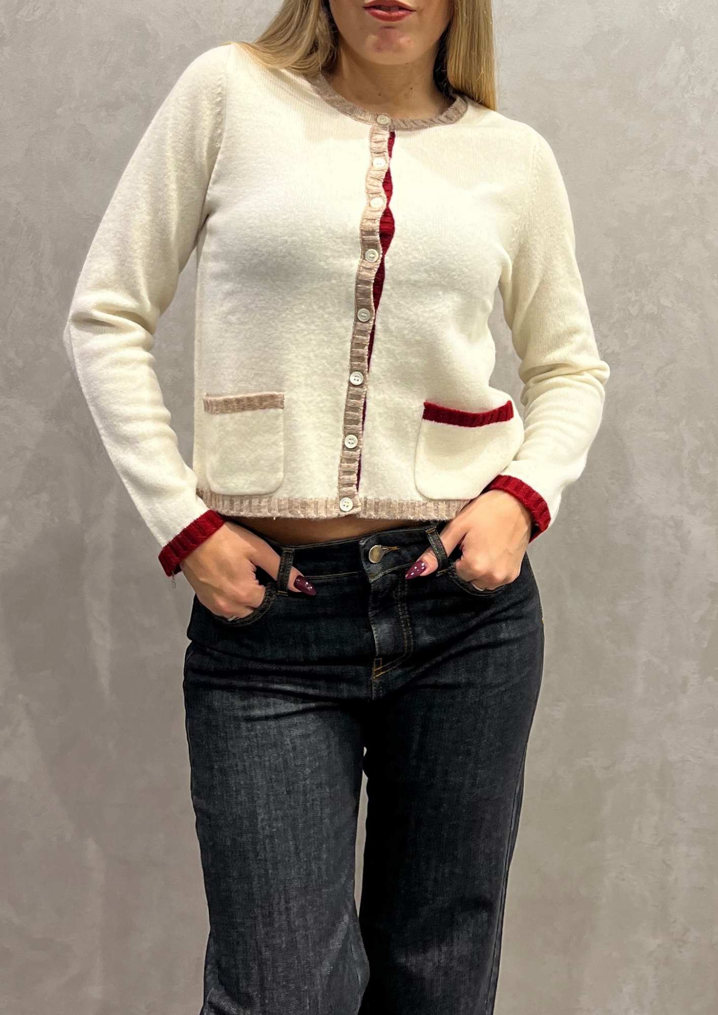 Golfino 100% lana tricolor