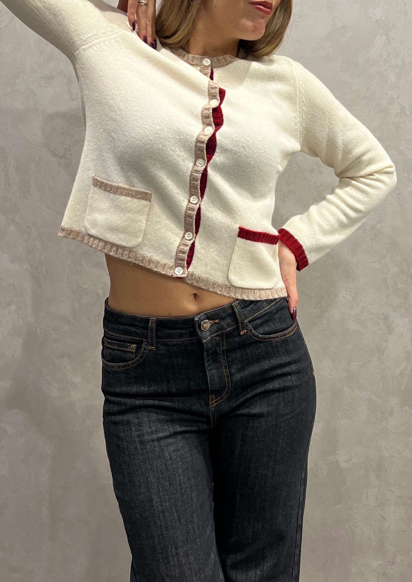 Golfino 100% lana tricolor