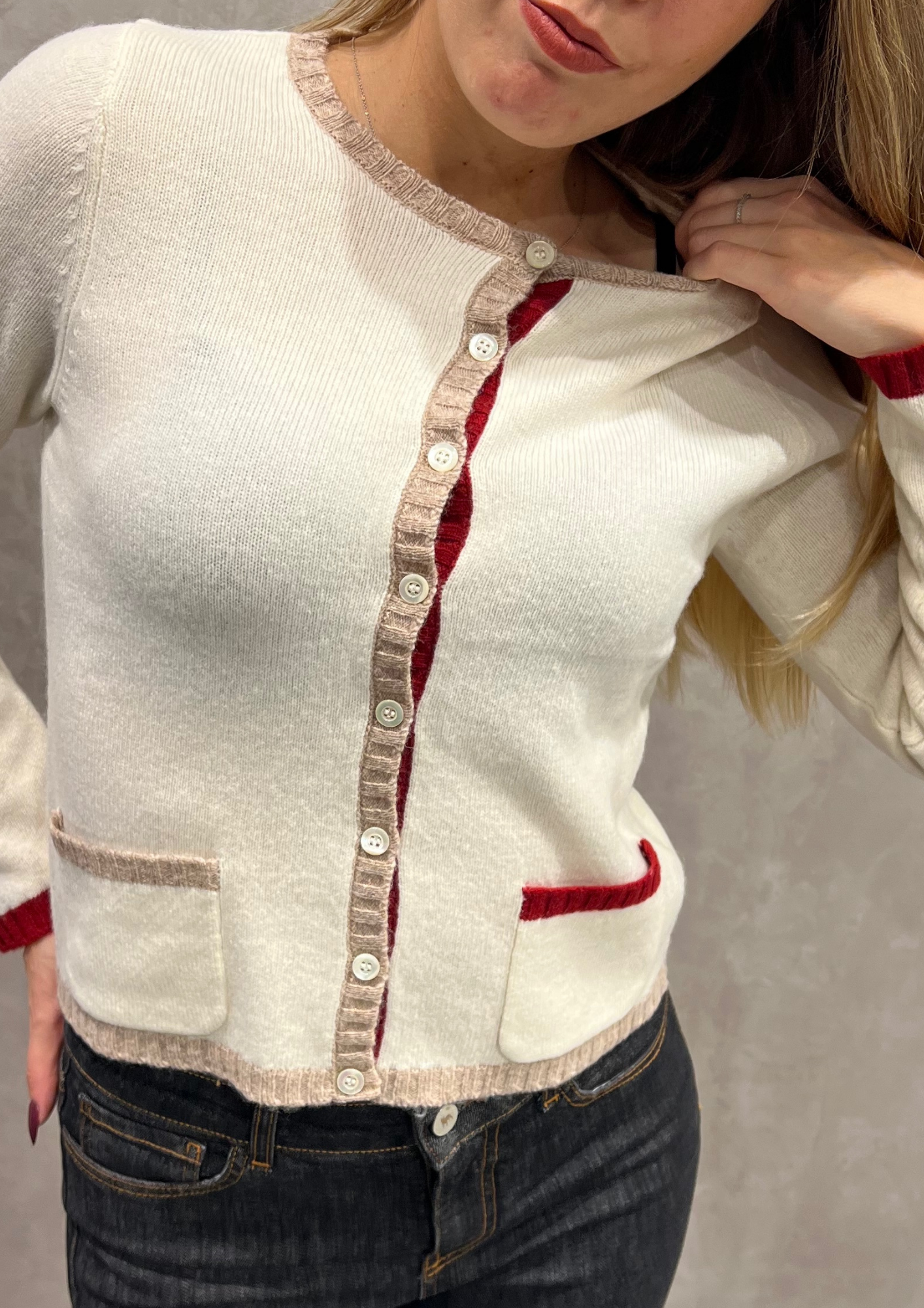 Golfino 100% lana tricolor