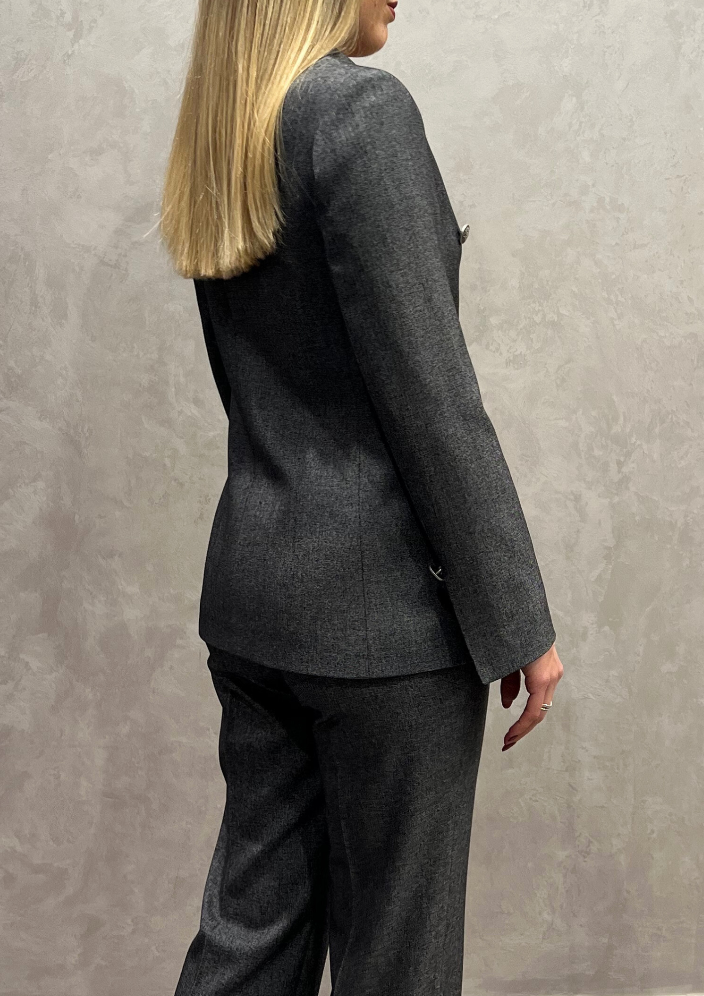 Giacca doppiopetto sfiancata mélange