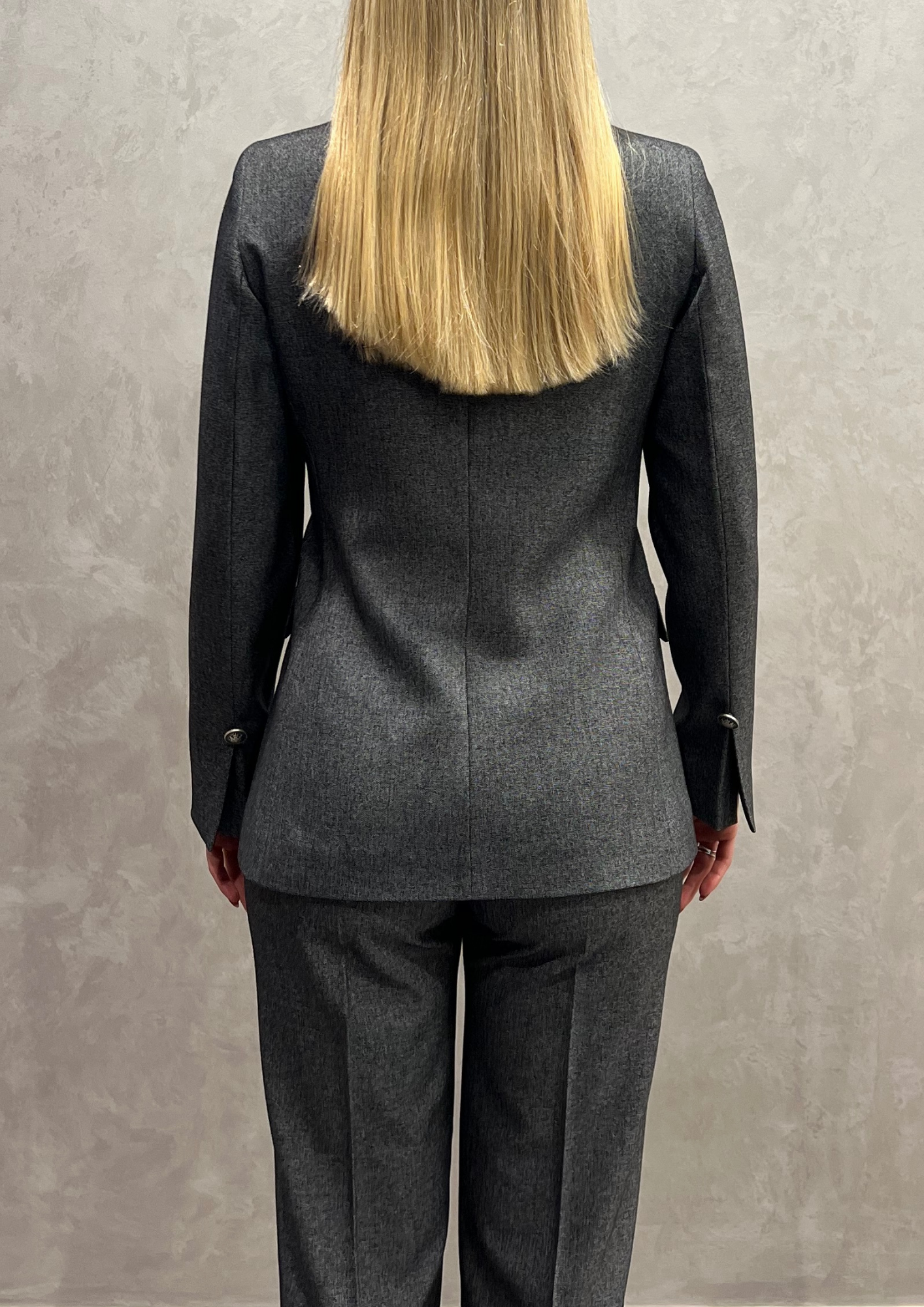 Giacca doppiopetto sfiancata mélange