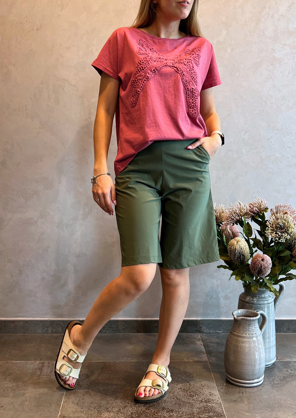 Bermuda in cotone ultraleggero elasticizzato