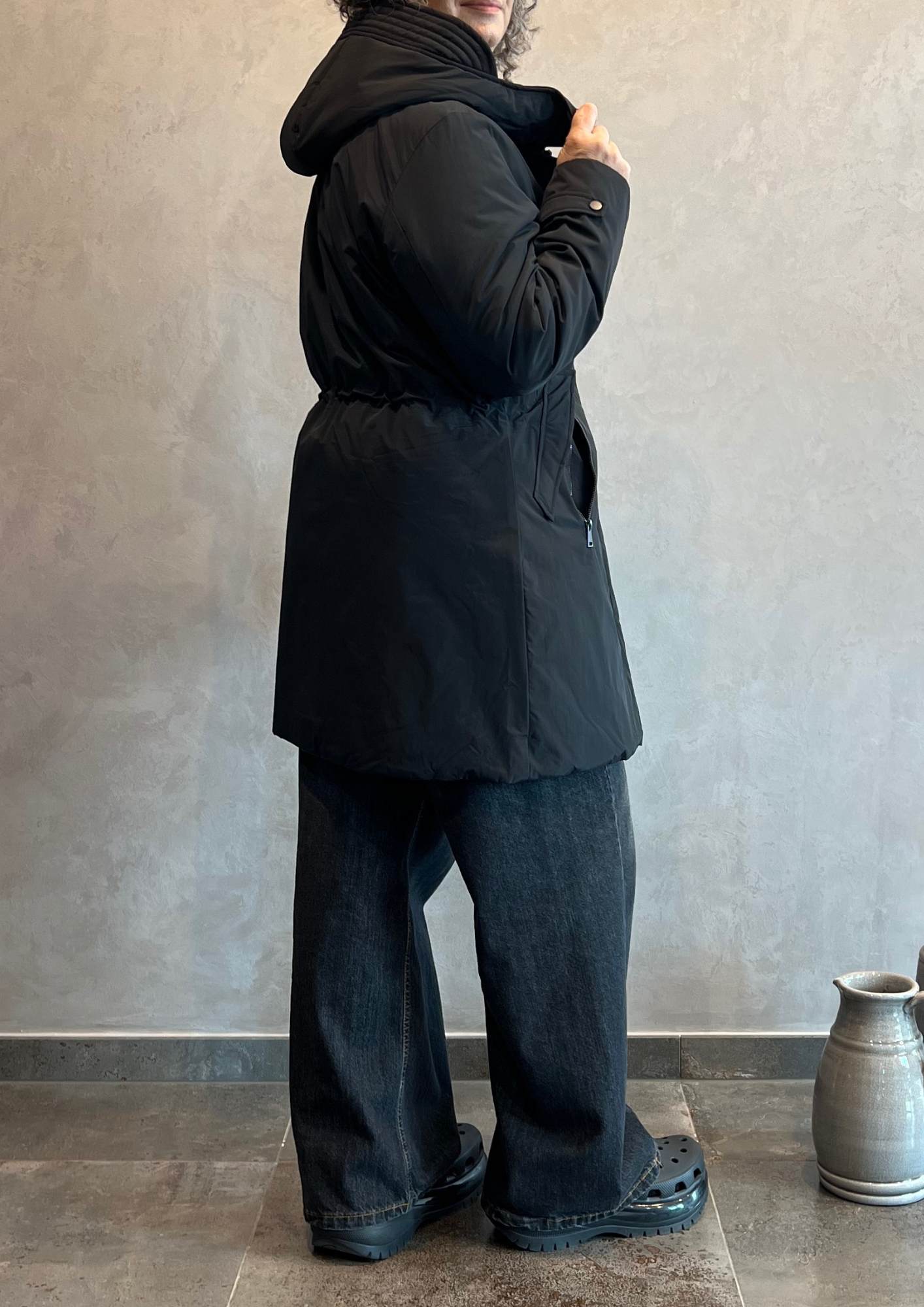 Parka tecnico reversibile con cappuccio