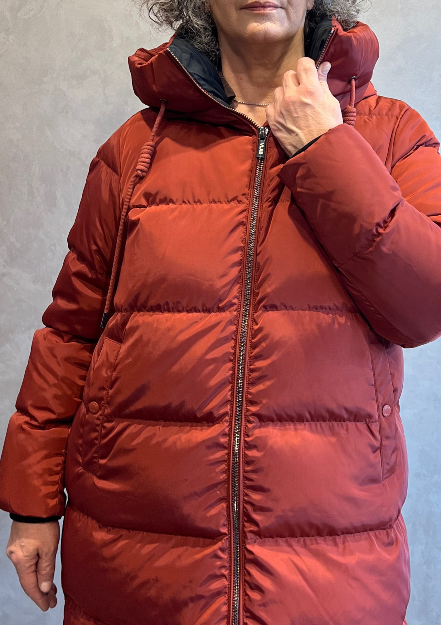 Piumino lungo in vera piuma