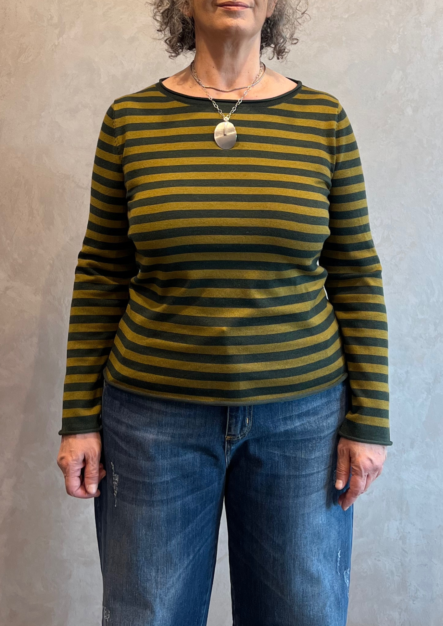Maglia in misto lanetta a righe