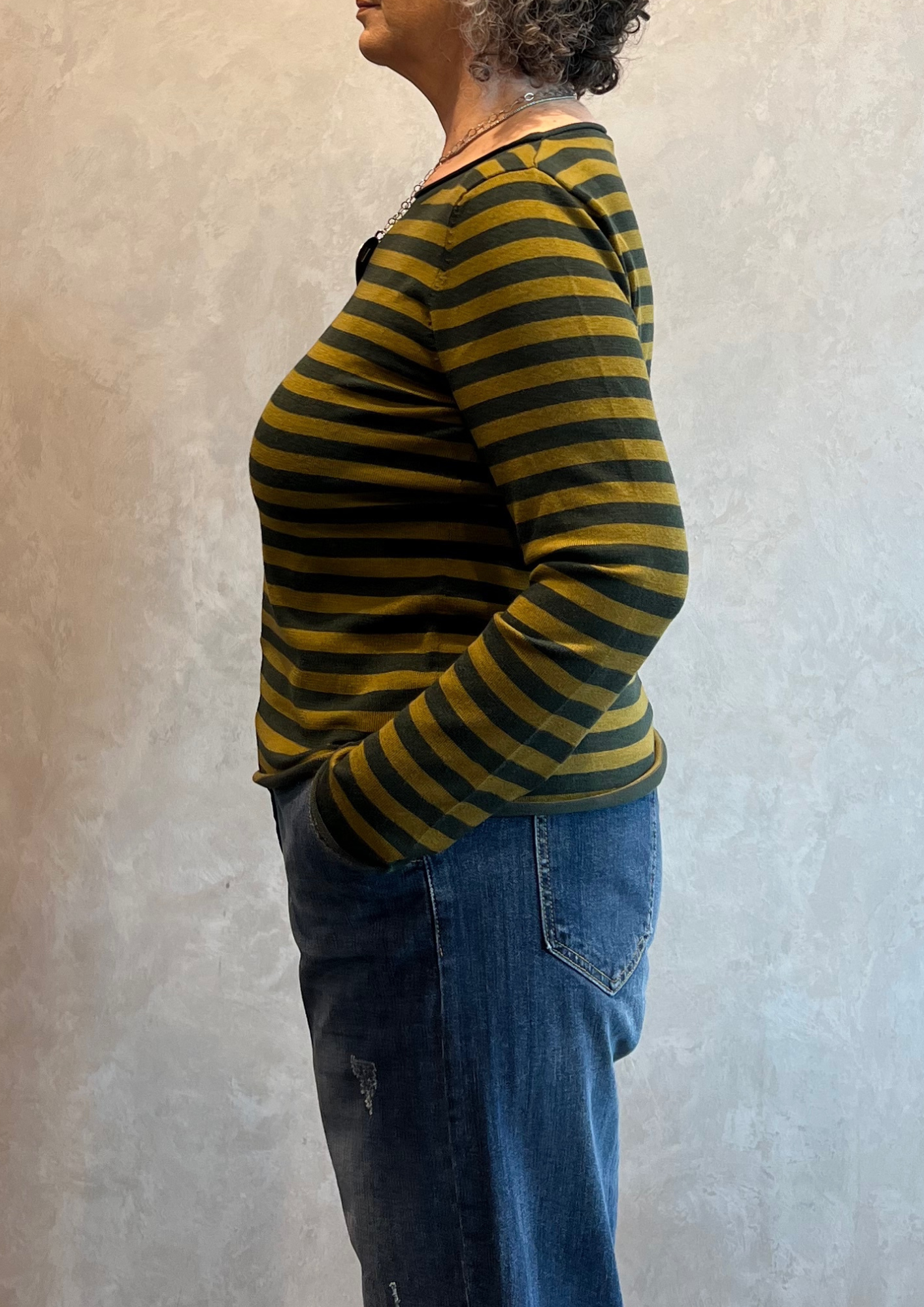 Maglia in misto lanetta a righe