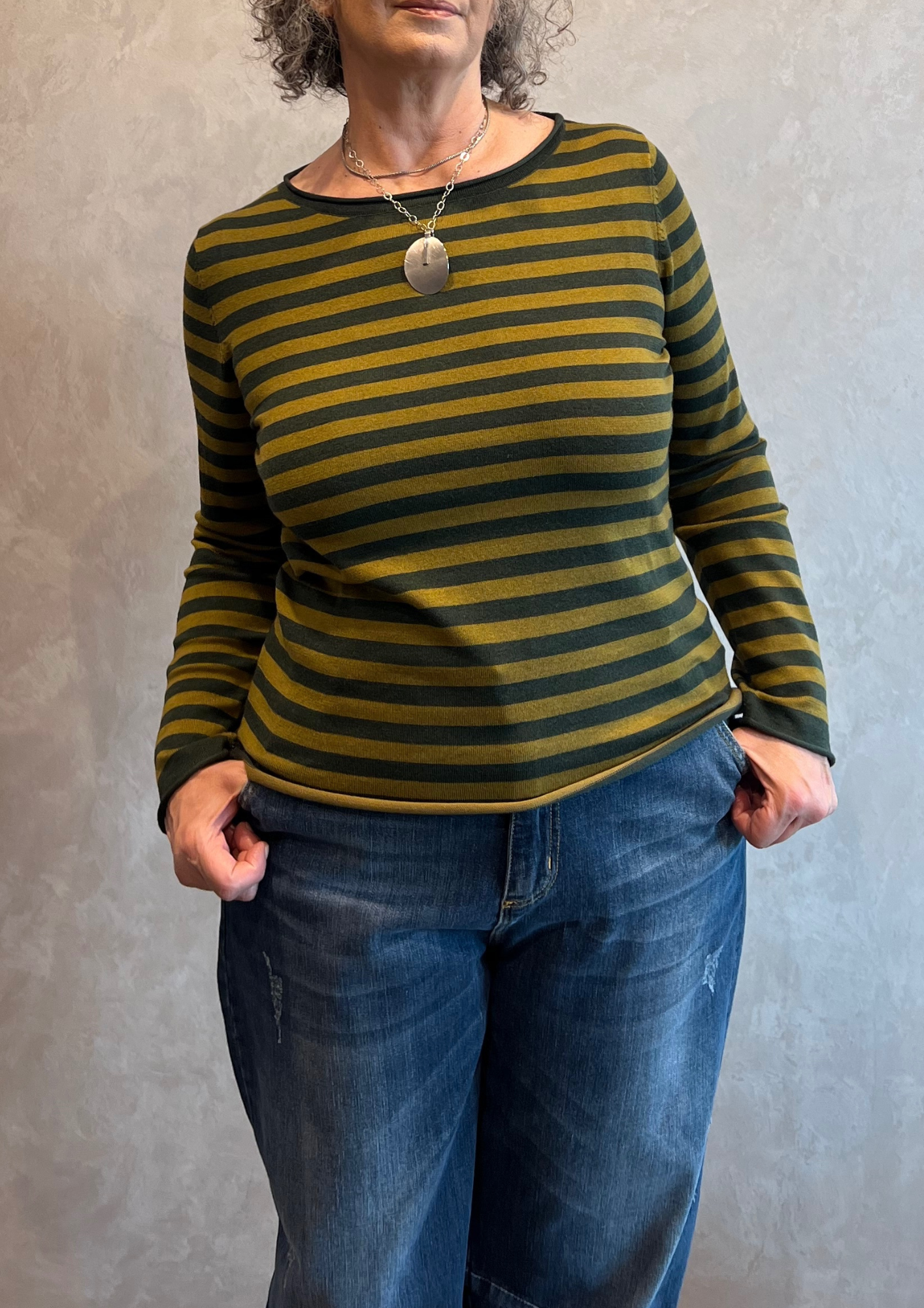 Maglia in misto lanetta a righe