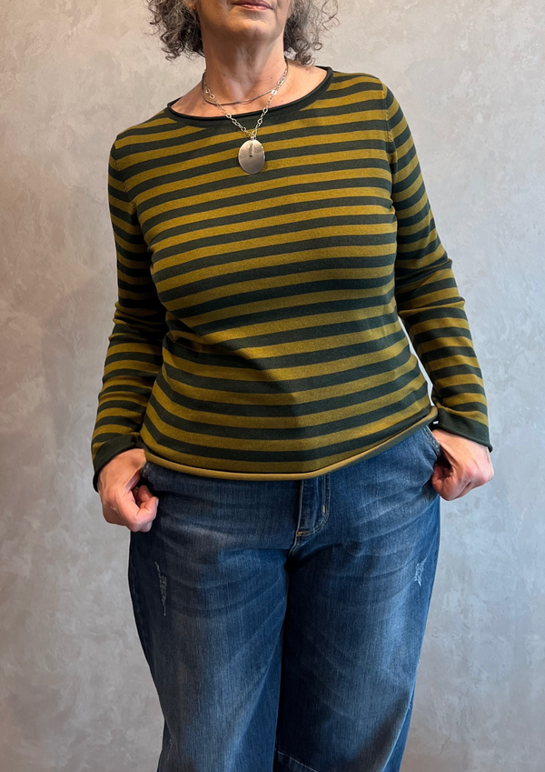 Maglia in misto lanetta a righe
