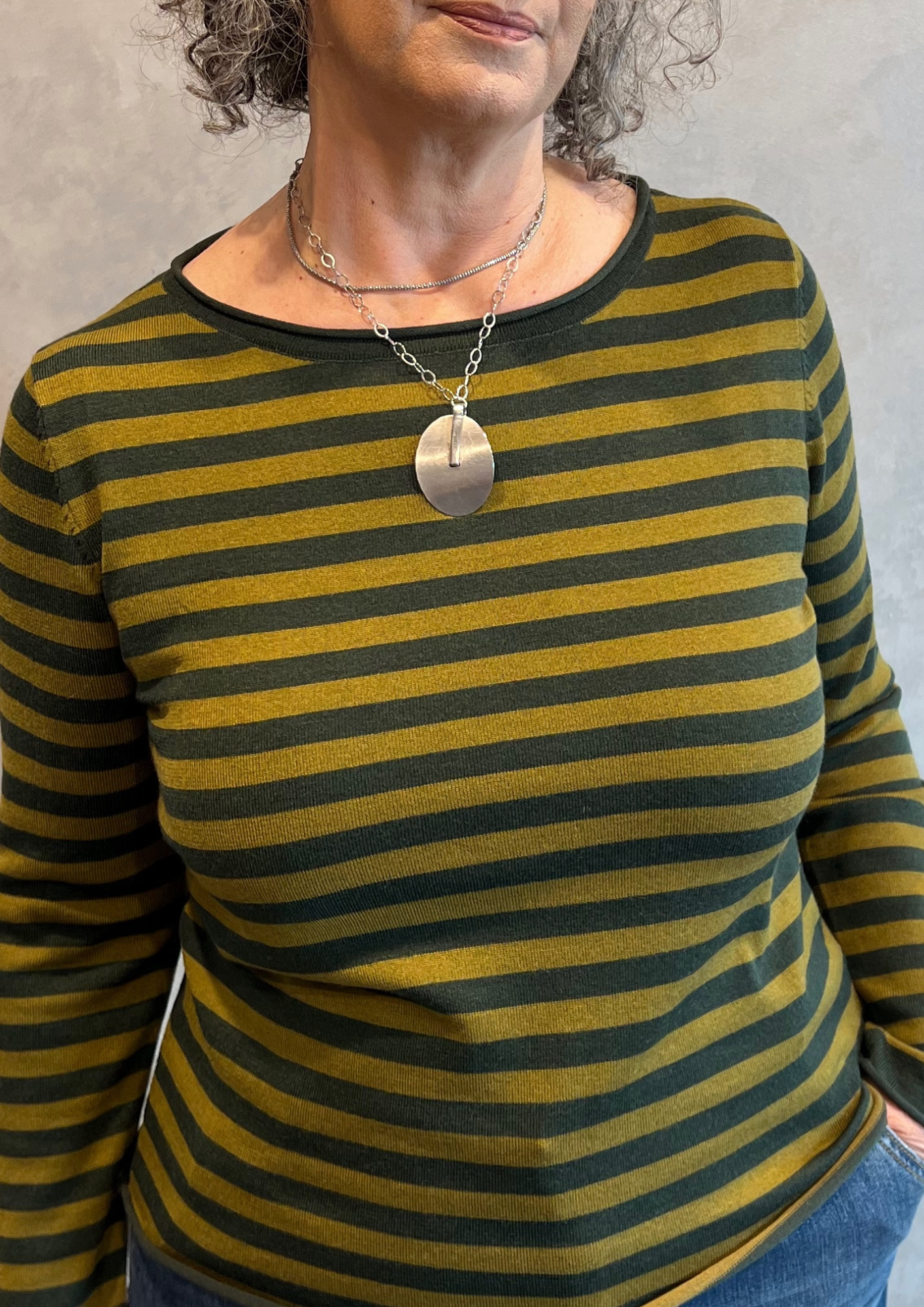 Maglia in misto lanetta a righe