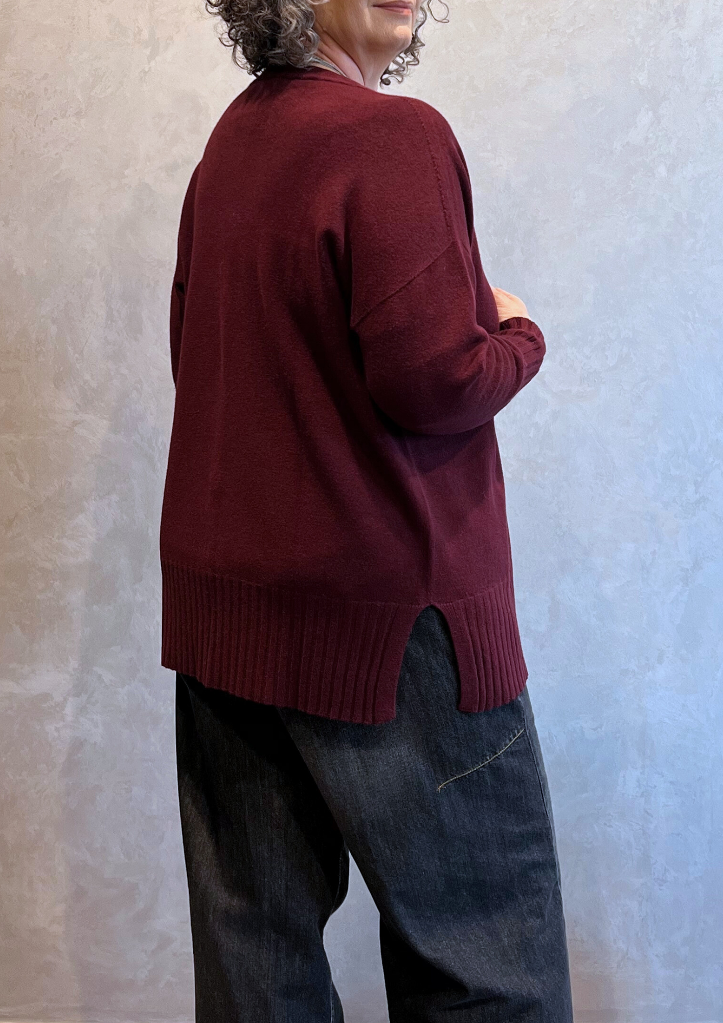 Cardigan in Dolby over con bottoni