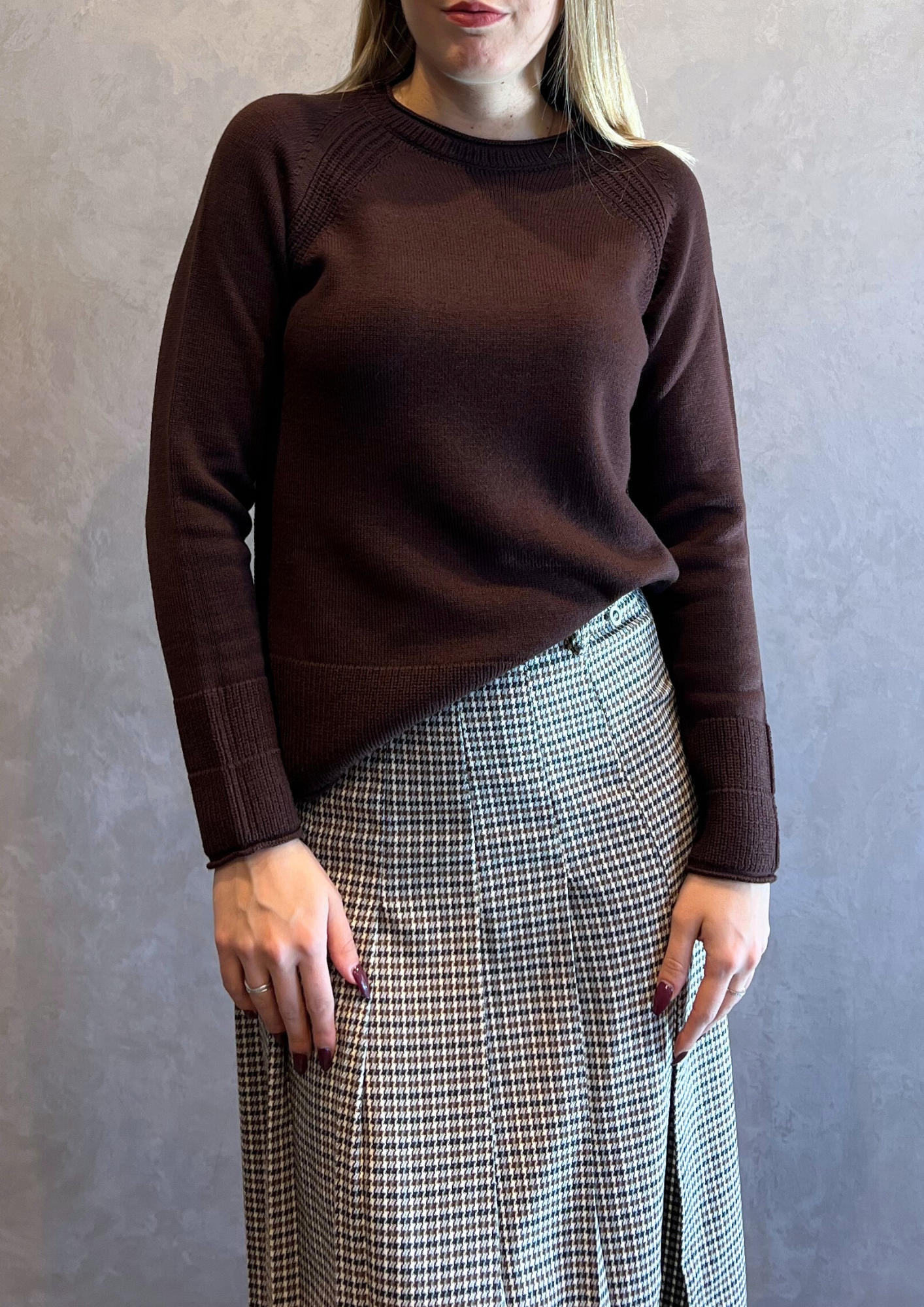 Maglioncino in pura lana vergine taglio dritto