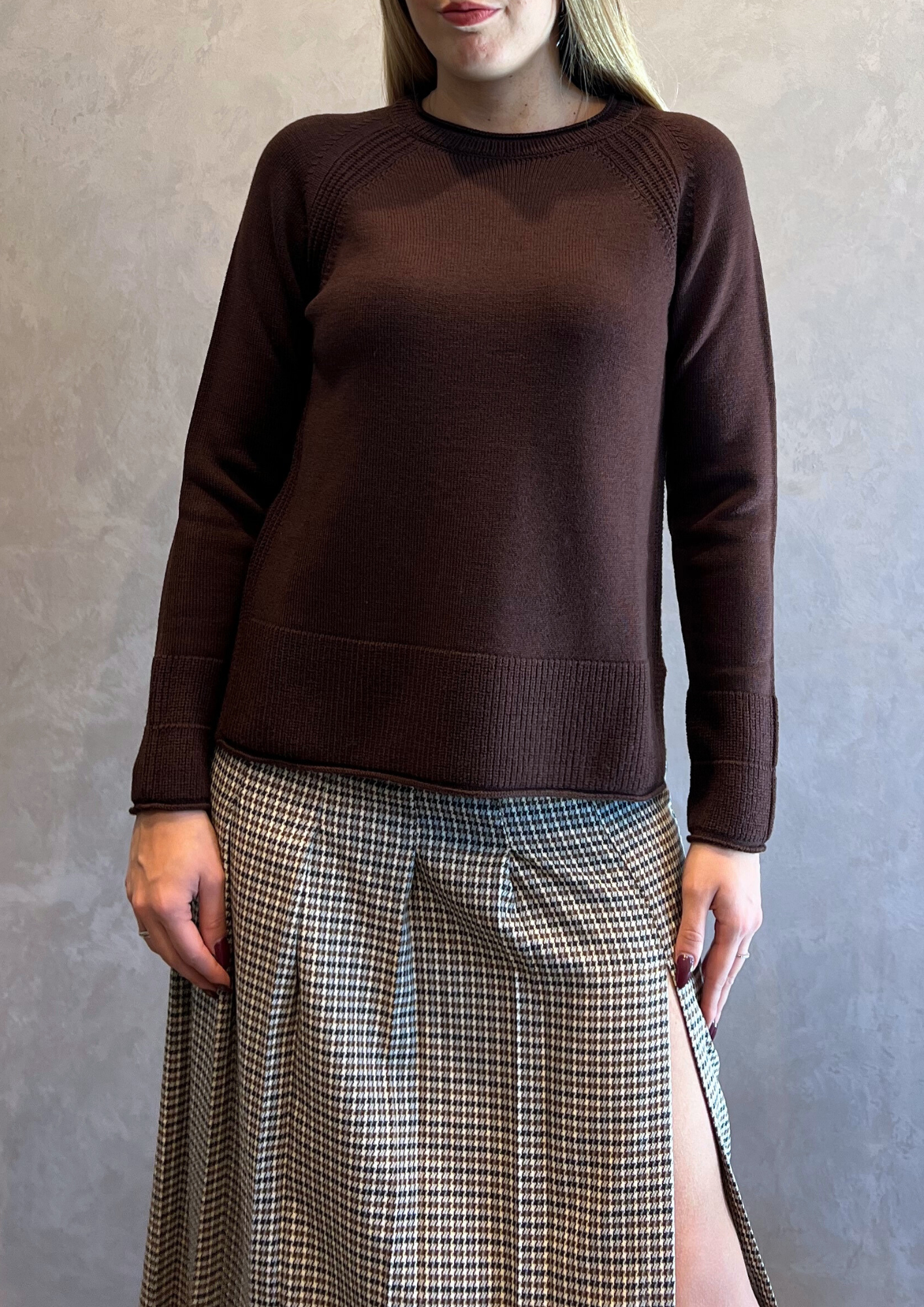 Maglioncino in pura lana vergine taglio dritto