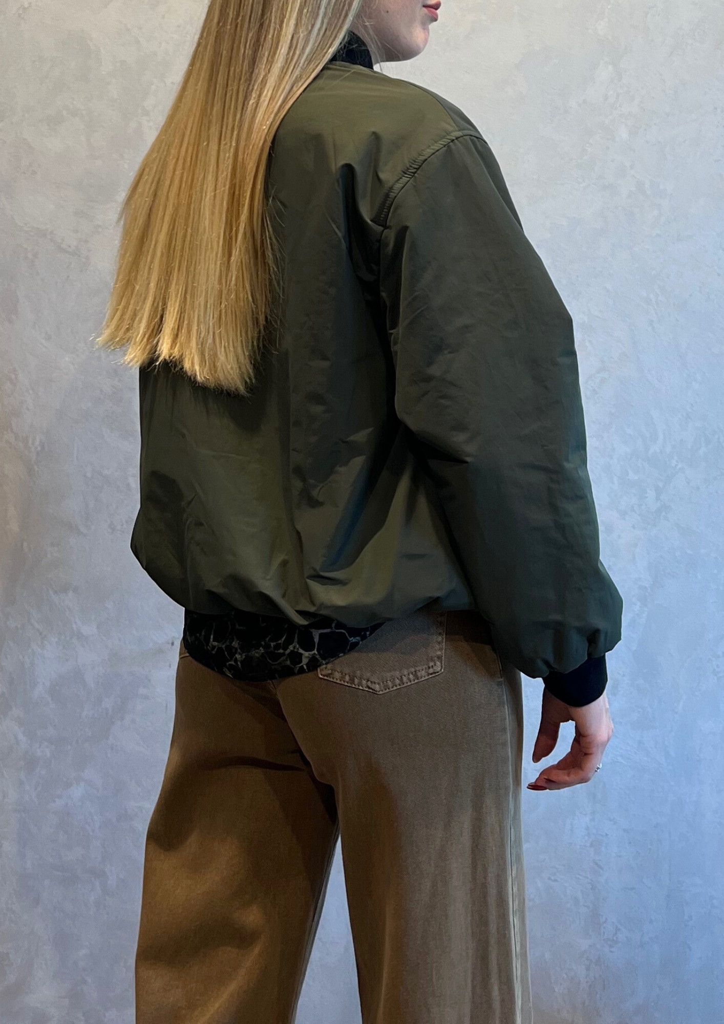 Bomber arricciato imbottitura leggera