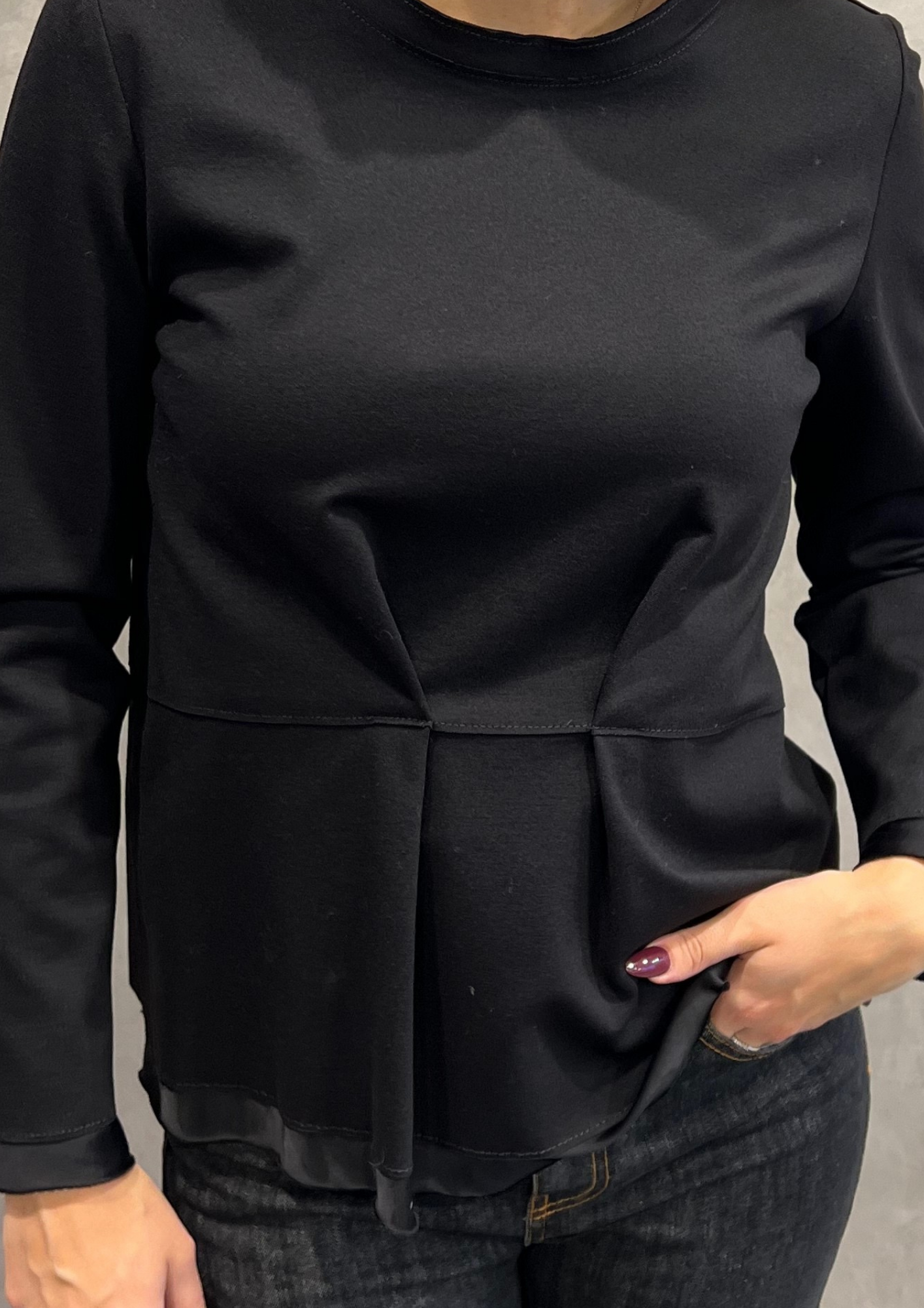 Maglia in Punto Milano con arricciatura