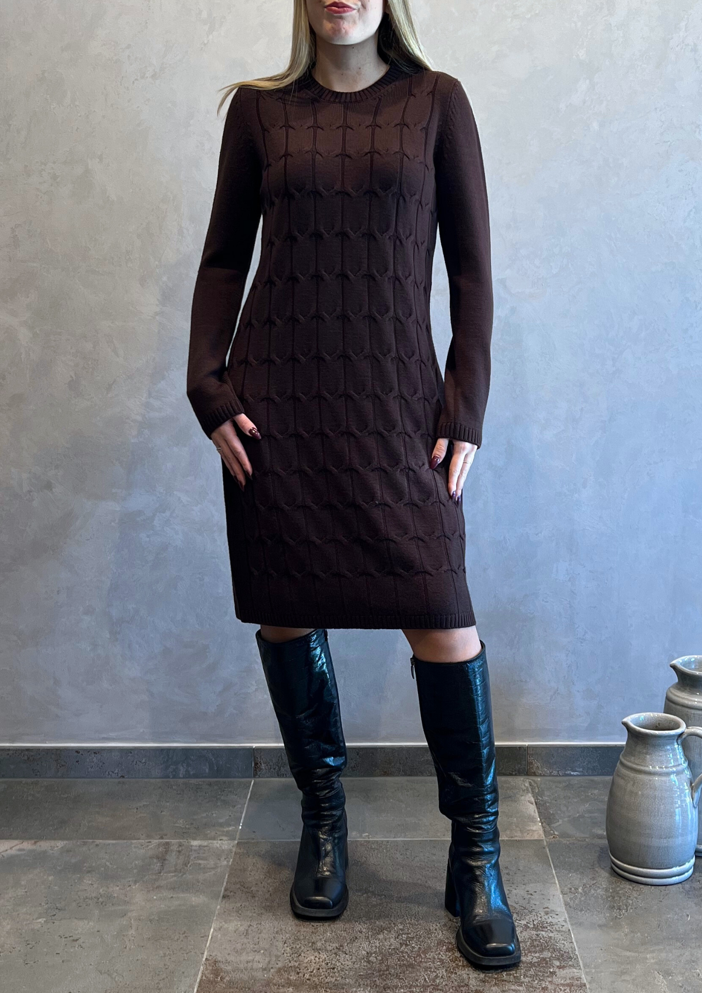 Abito in pura lana vergine taglio dritto