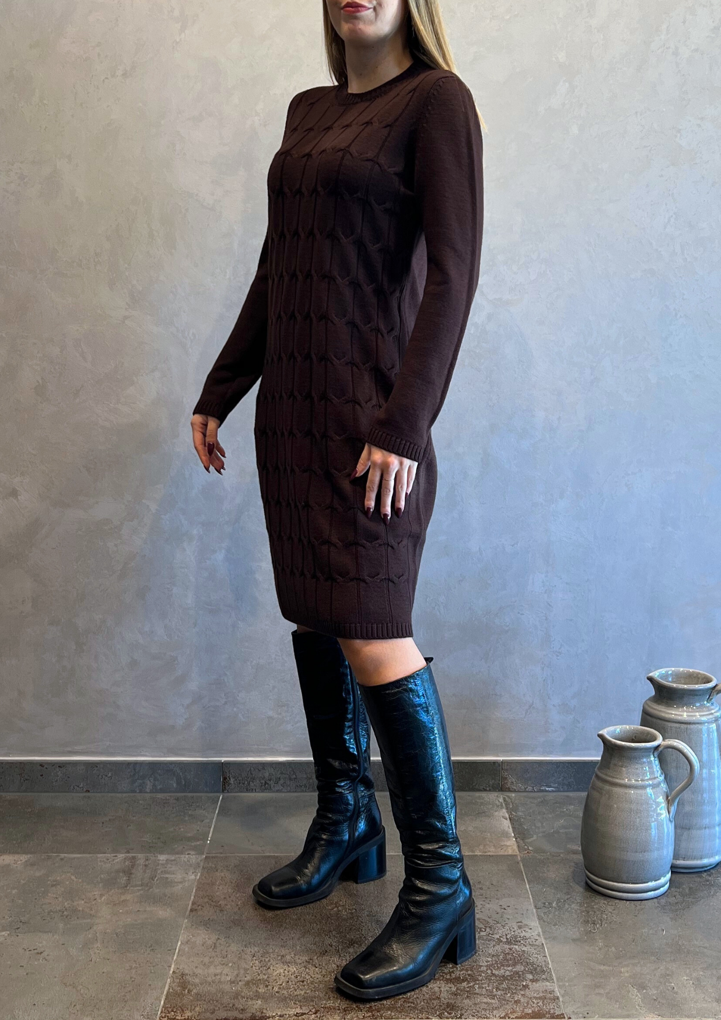 Abito in pura lana vergine taglio dritto