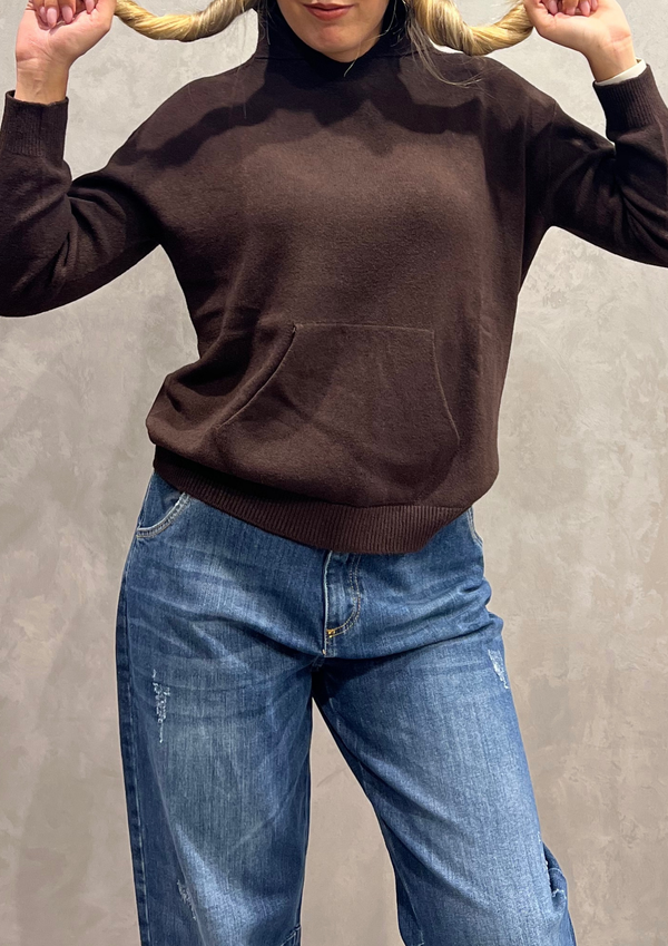 Maglia in Dolby con cappuccio