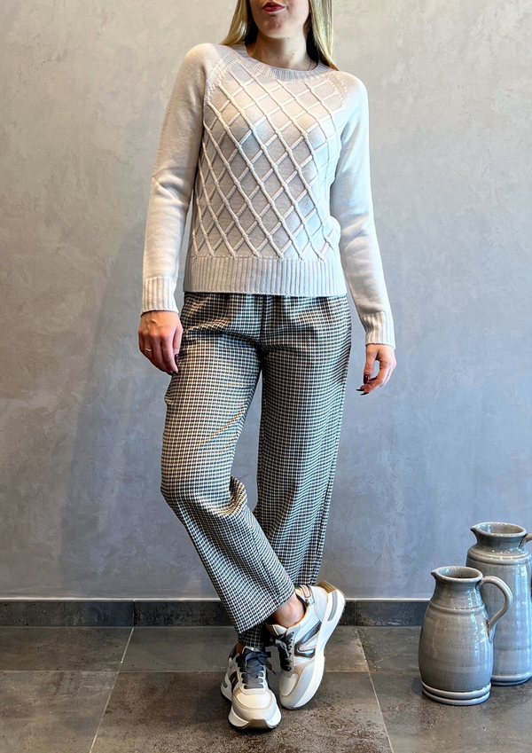 Pantalone taglio dritto pied de poule