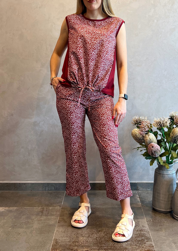 Pantalone 100% cotone asciutto in fantasia