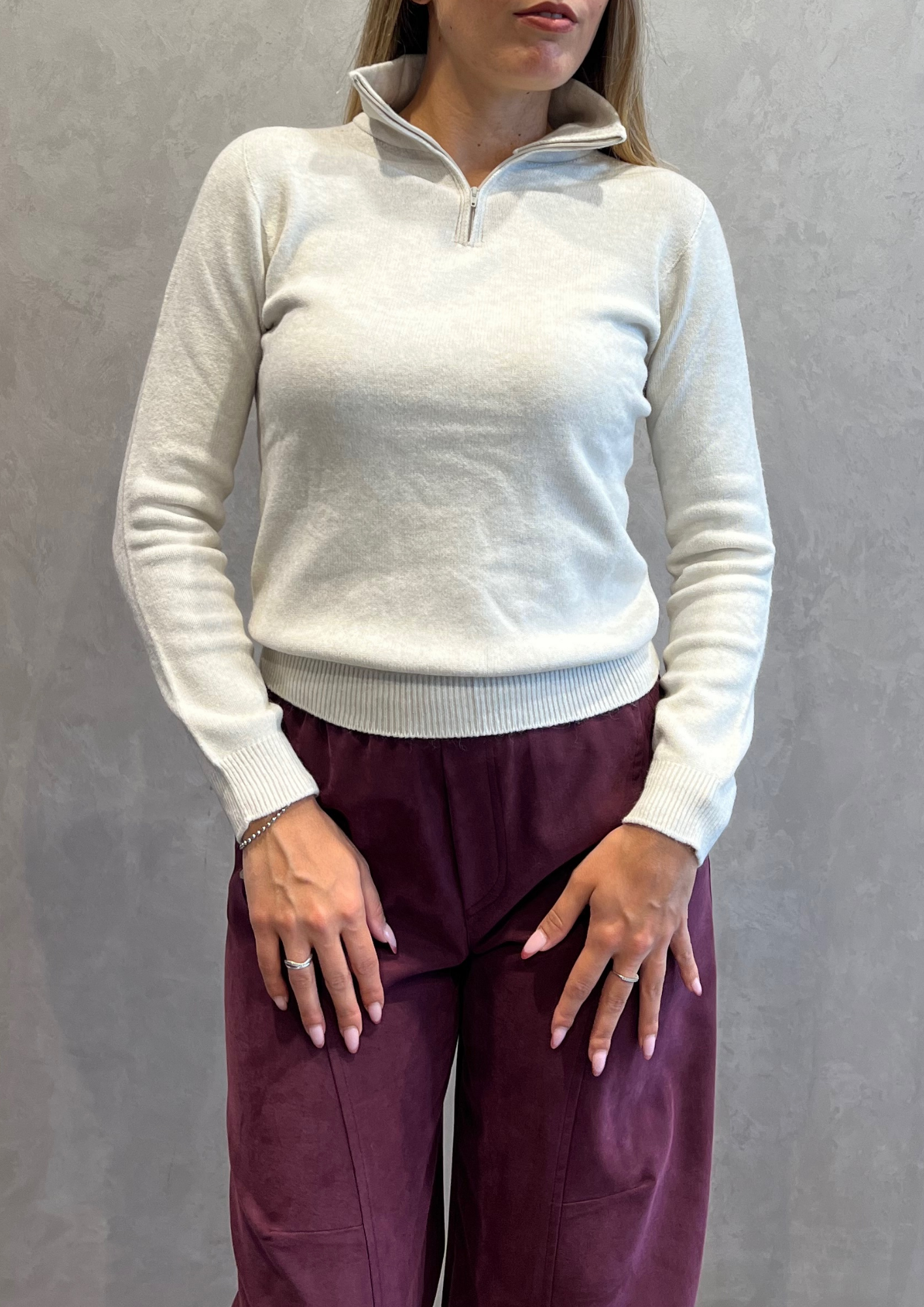 Maglia in Dolby colletto zip