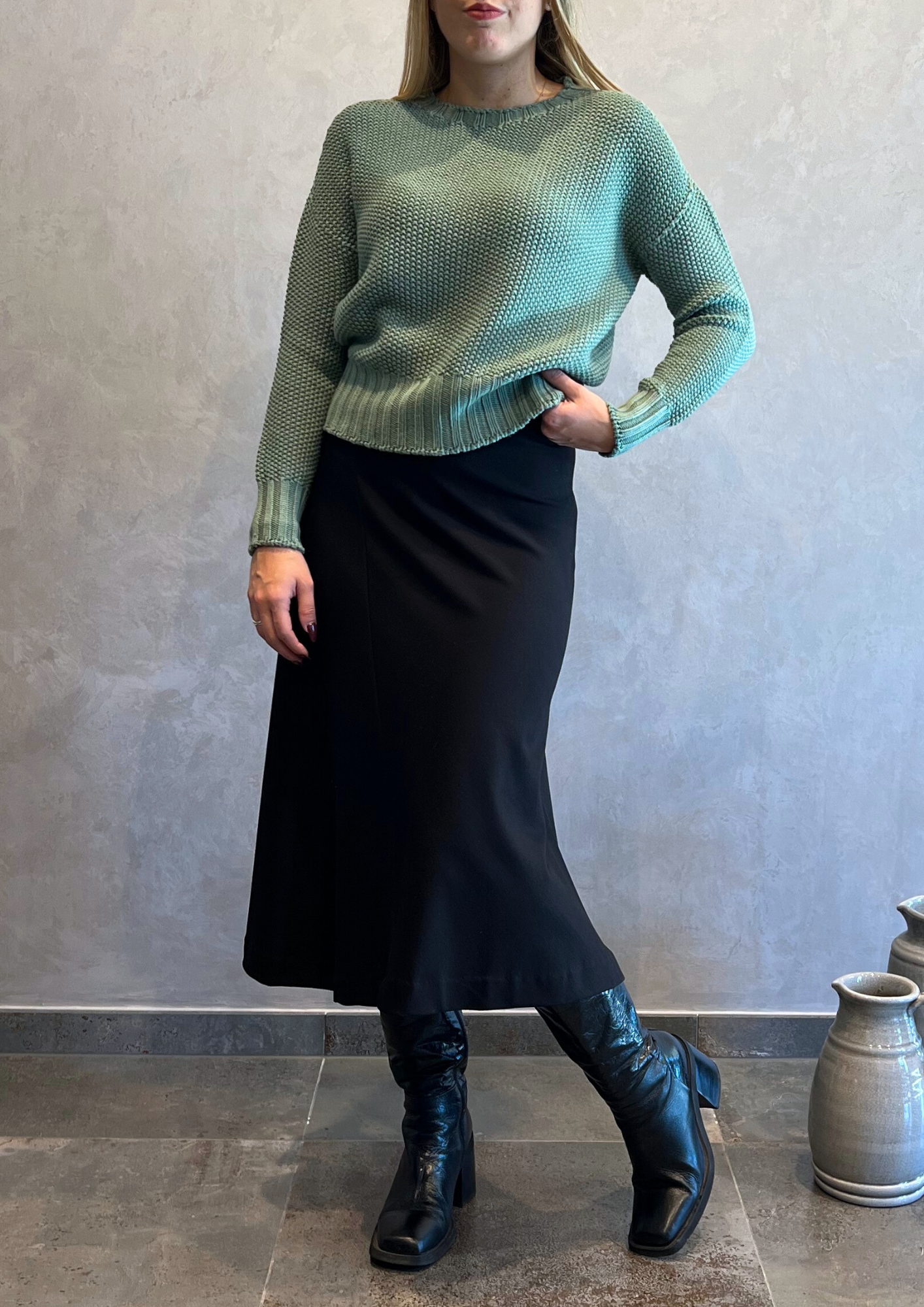 Maglioncino in pura lana vergine punto riso