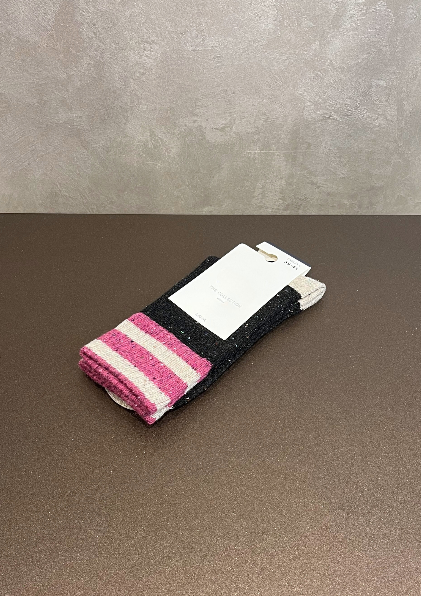 Calzino in misto lana mélange righe