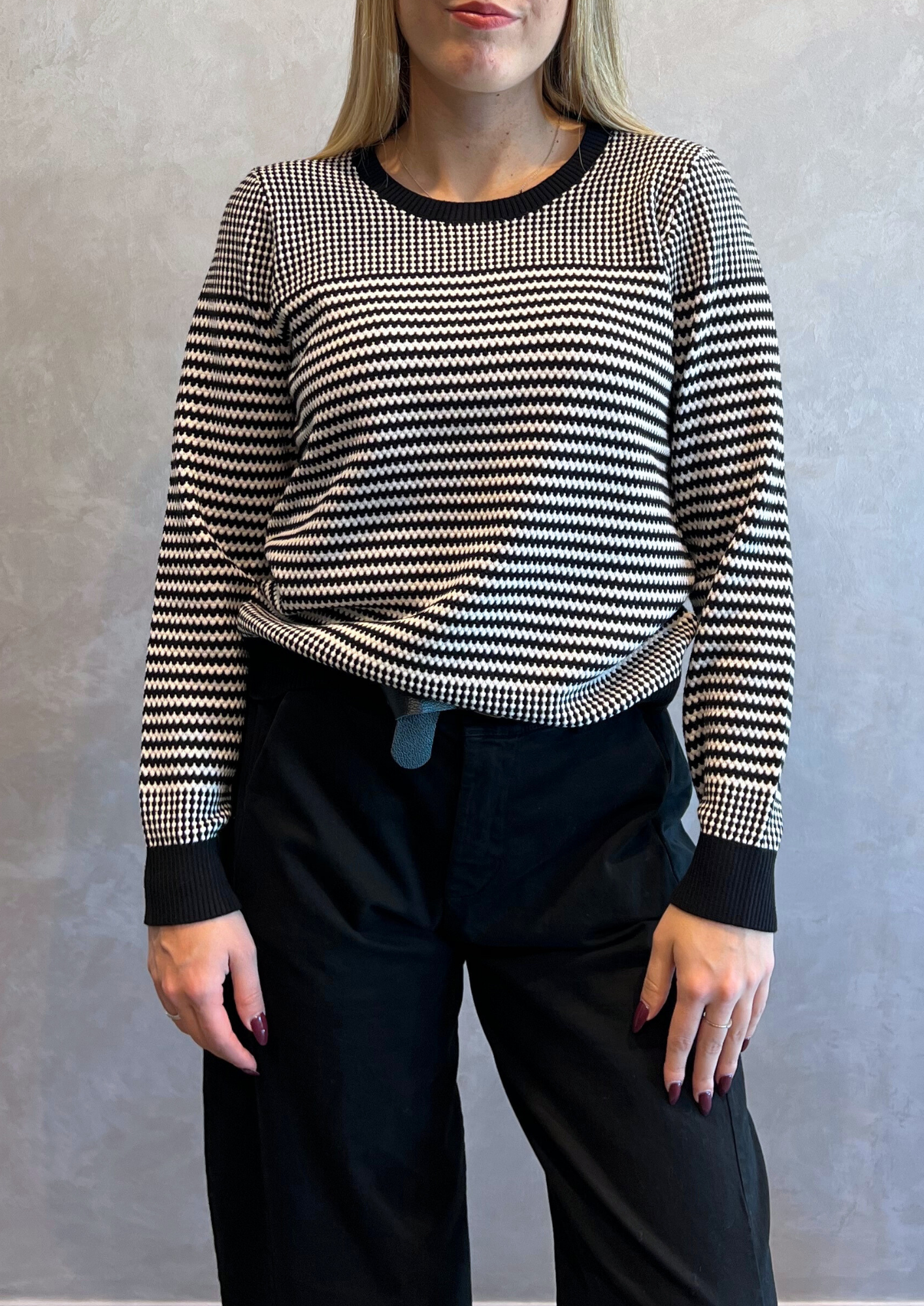 Maglia in viscosa felpata fantasia in trama