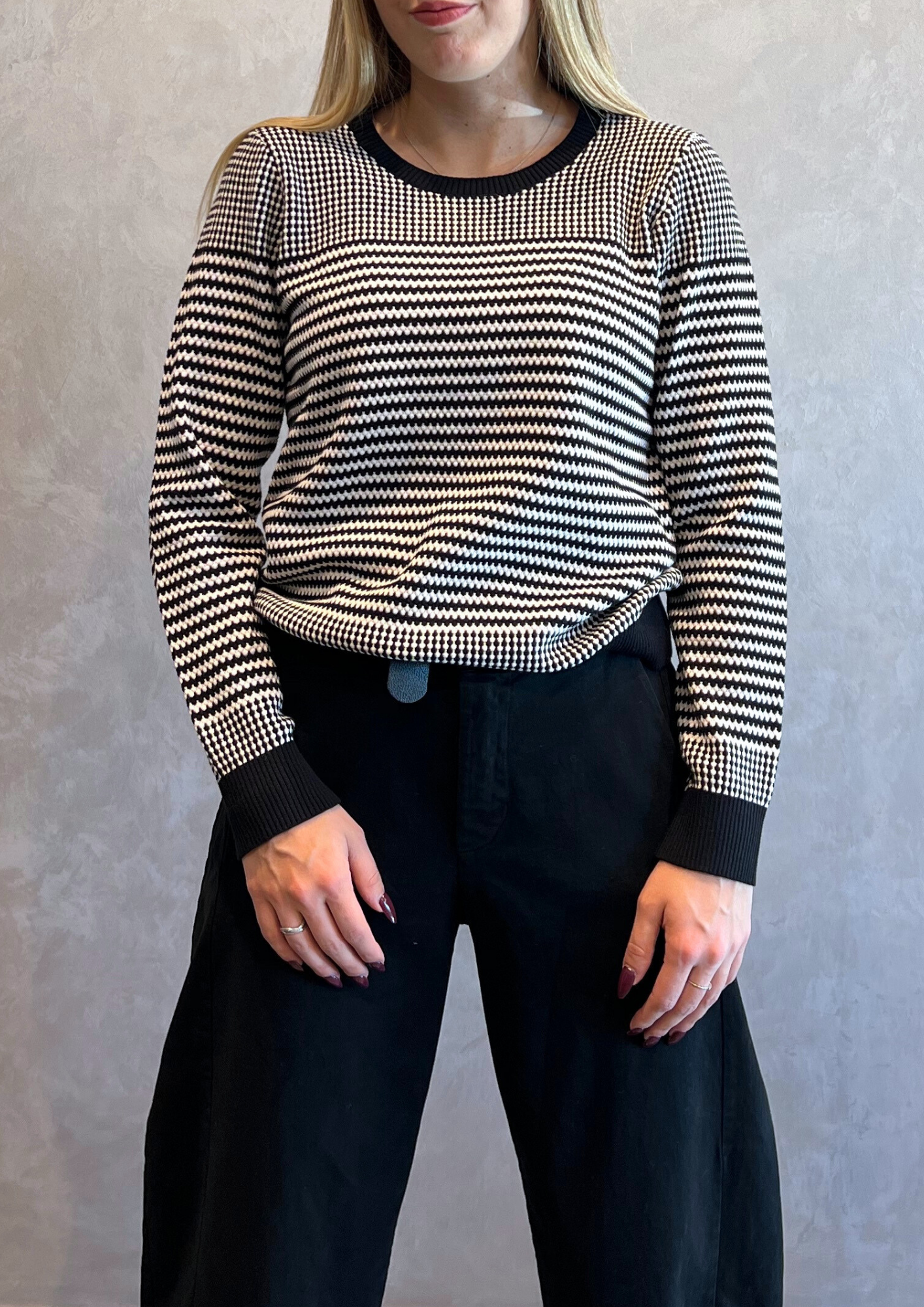 Maglia in viscosa felpata fantasia in trama