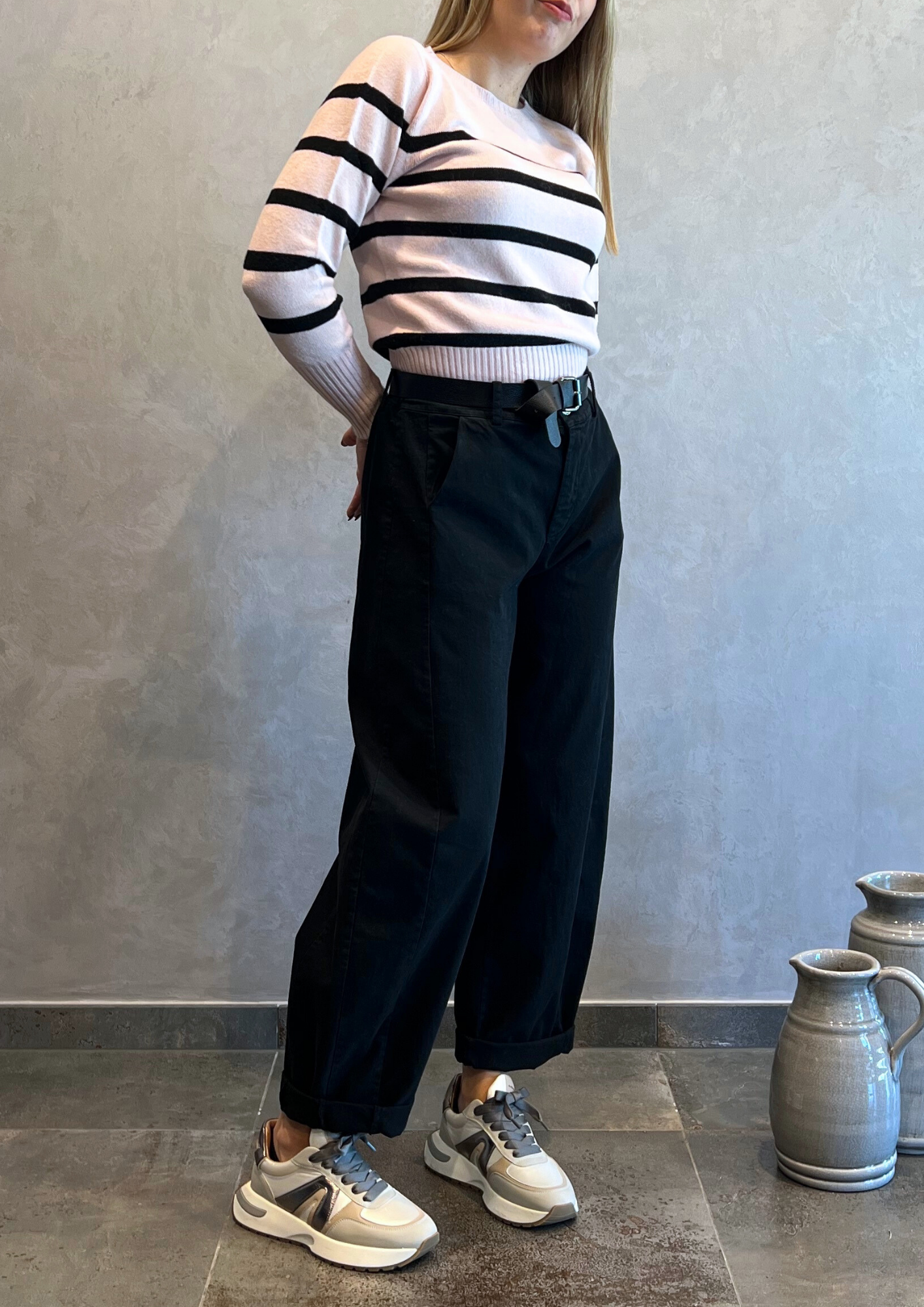 Maglia in Dolby lineata a righe