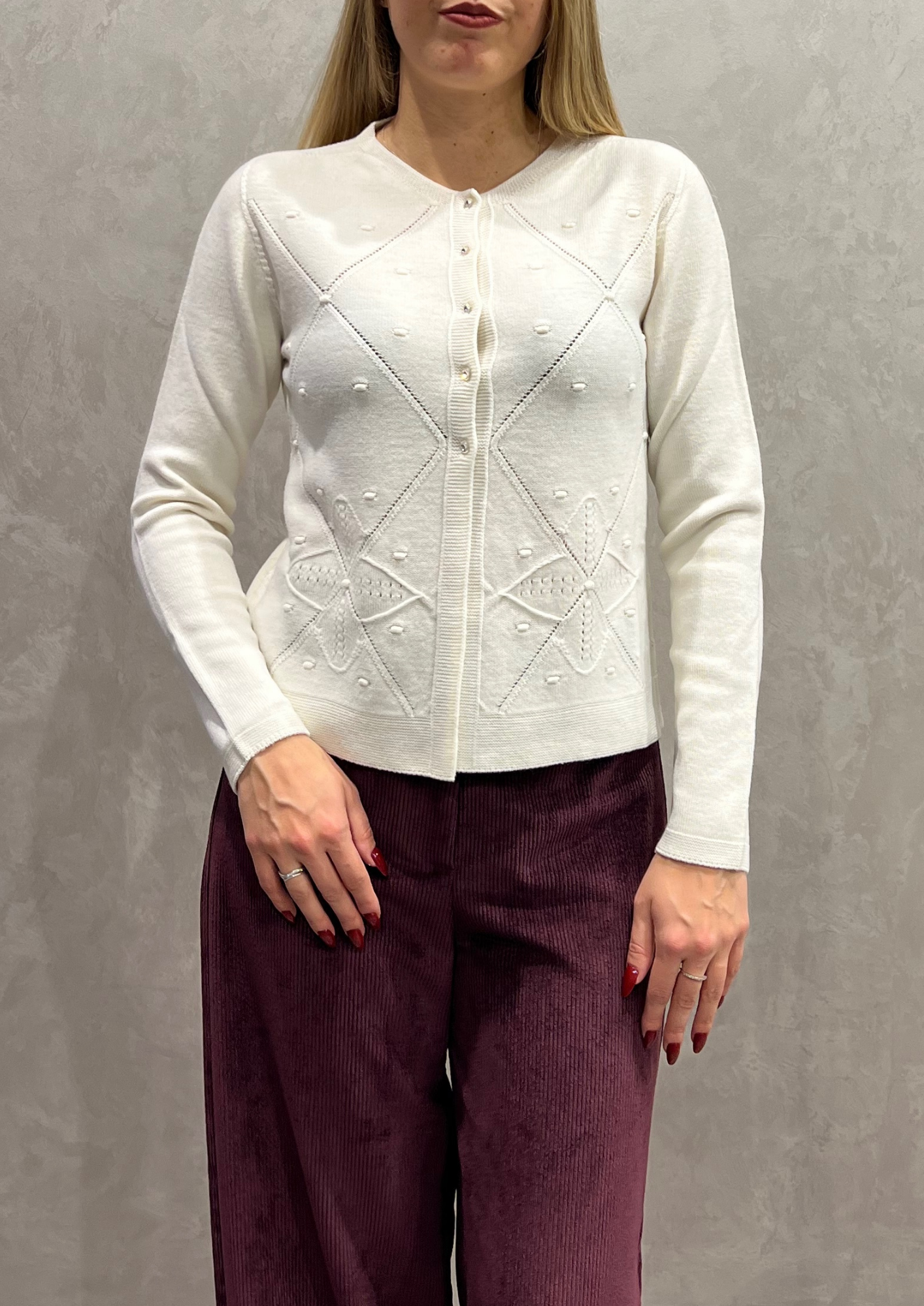 Golfino in pura lana vergine motivo montagna