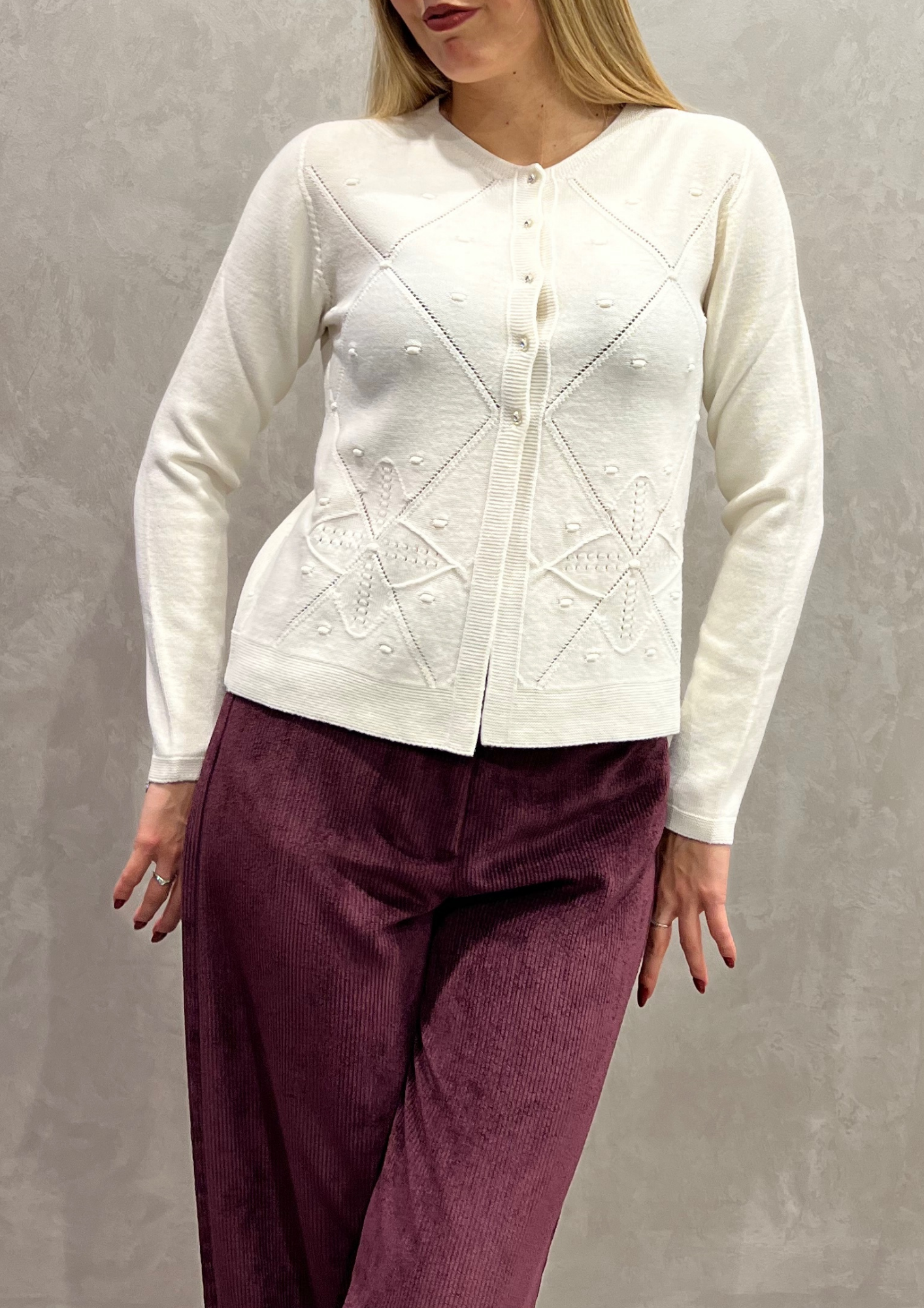 Golfino in pura lana vergine motivo montagna