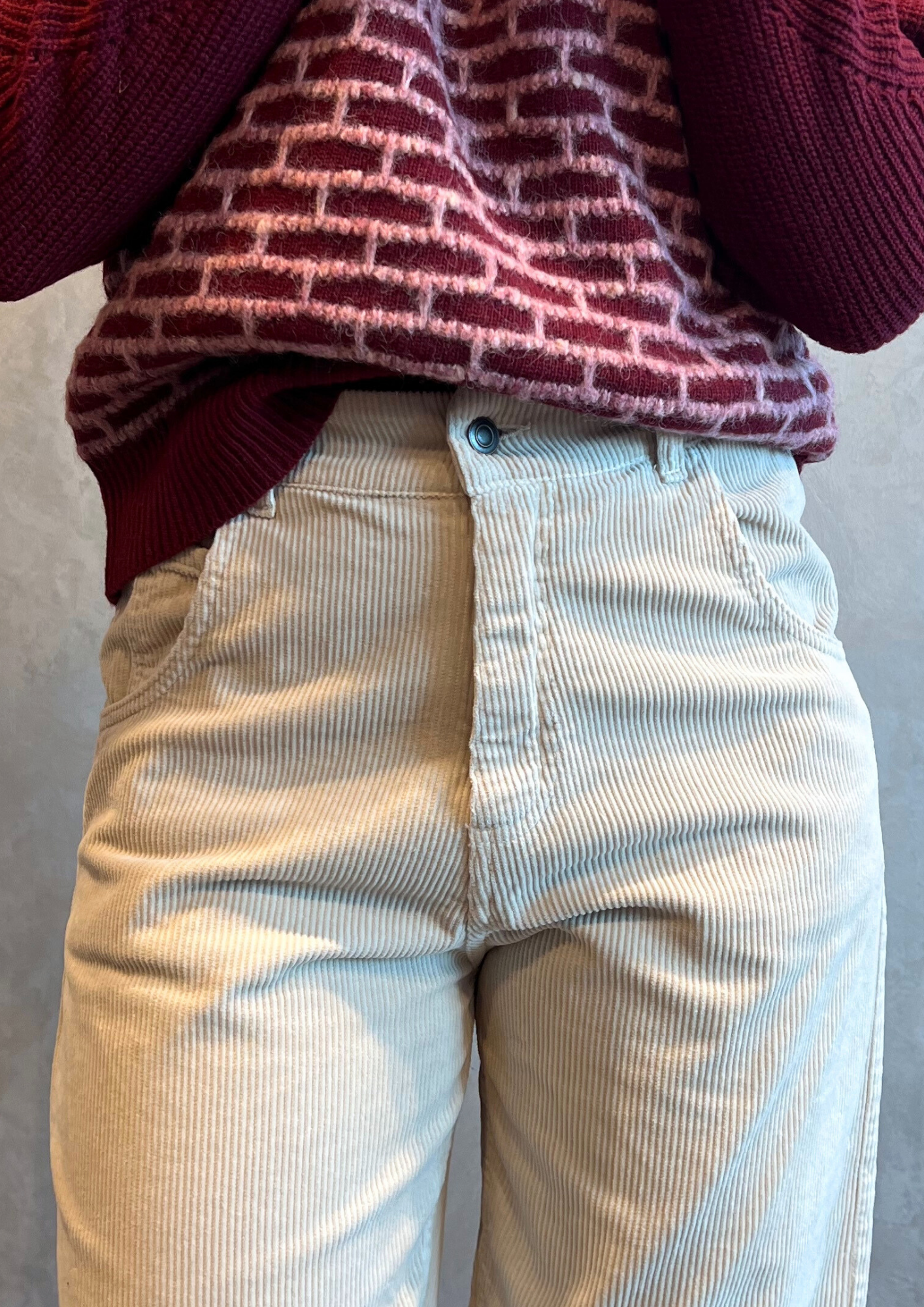 Pantalone baggy in velluto millerighe