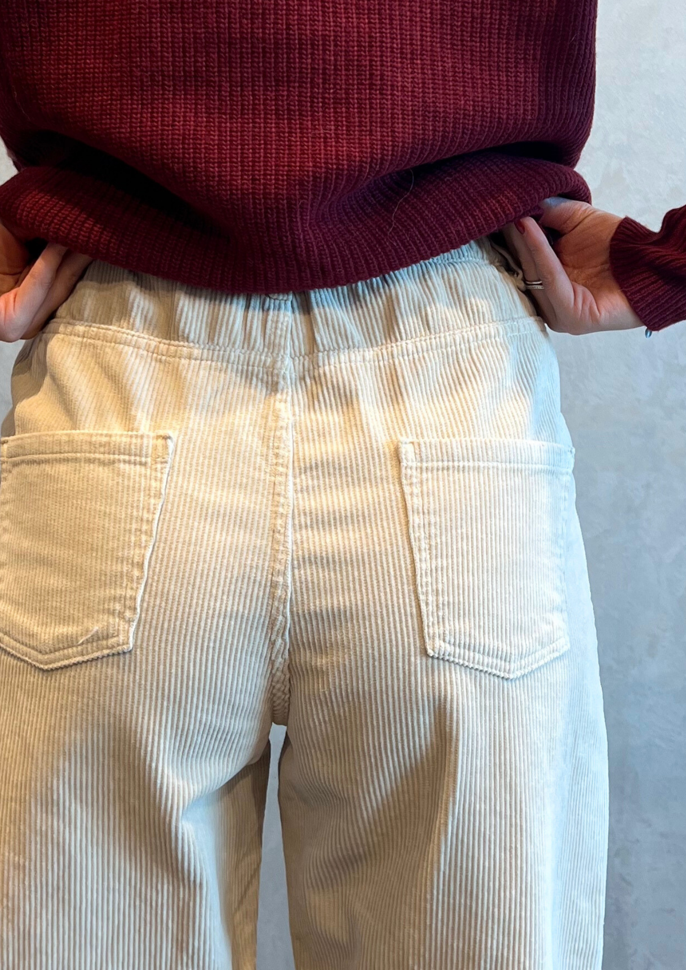 Pantalone baggy in velluto millerighe