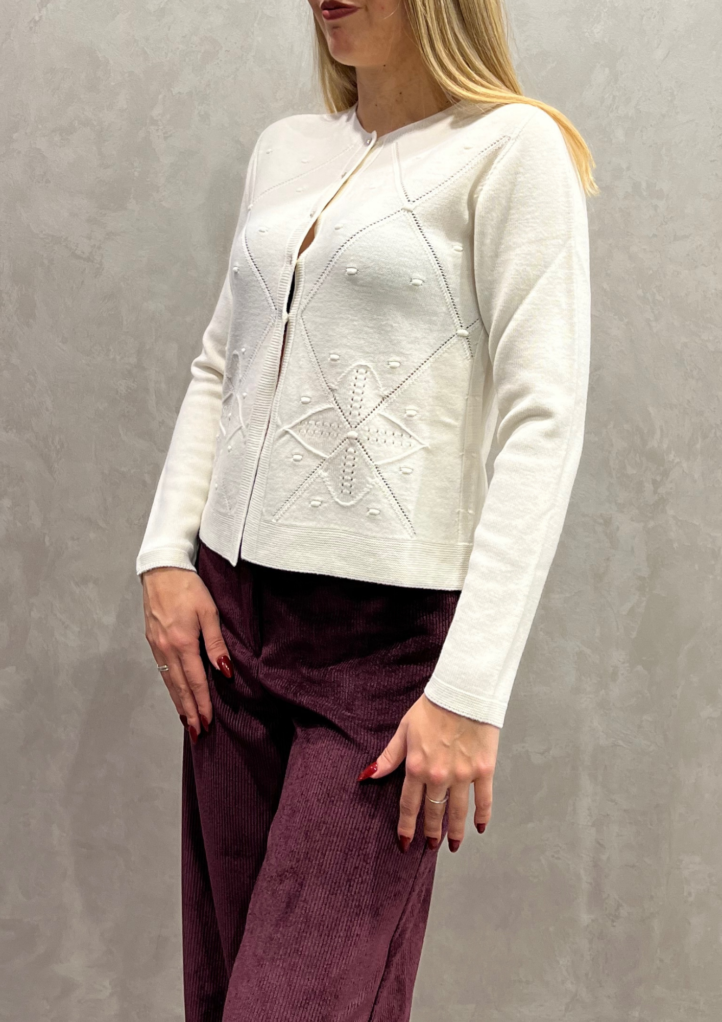 Golfino in pura lana vergine motivo montagna