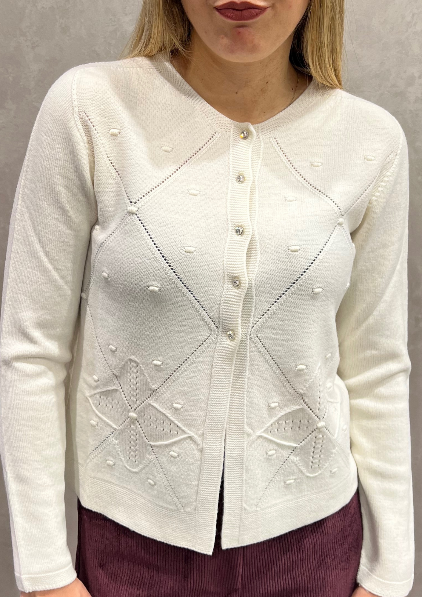 Golfino in pura lana vergine motivo montagna