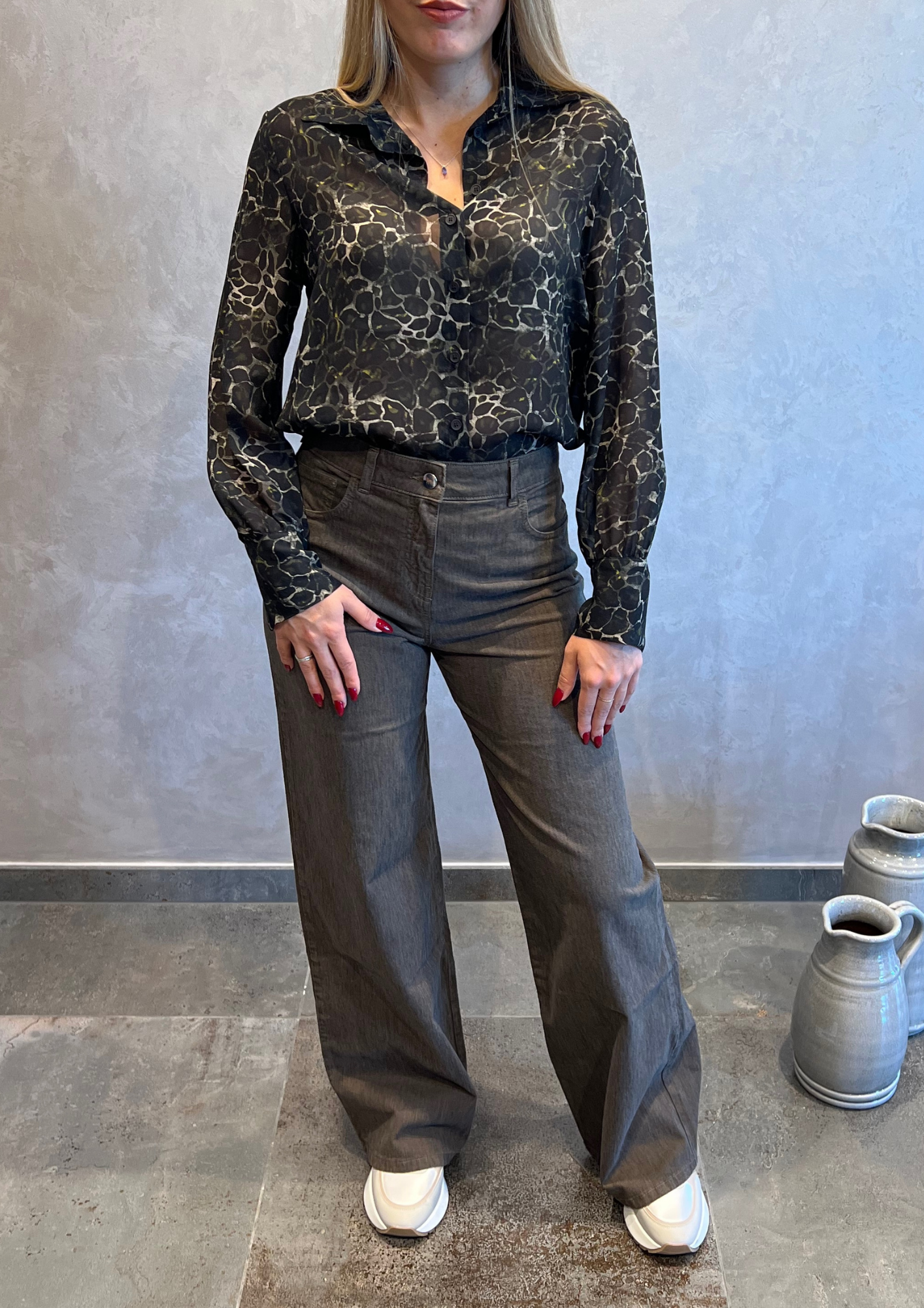 Camicia 100% viscosa stampa animalier