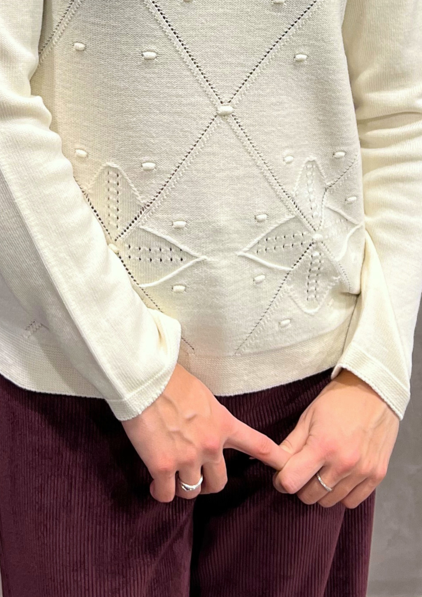 Maglia in pura lana vergine motivo montagna