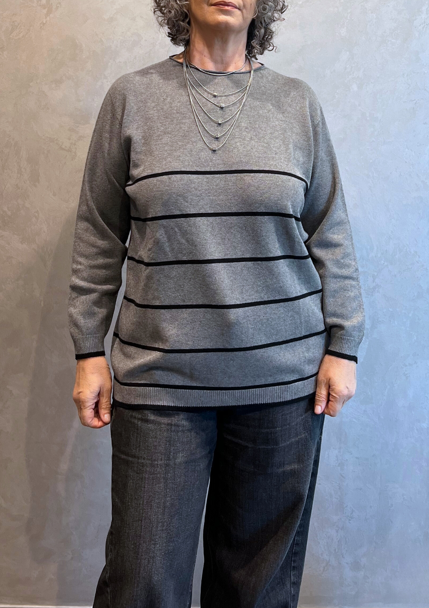 Maglia in Dolby over a righe