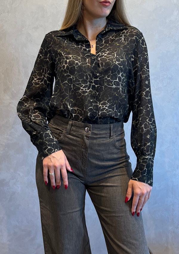 Camicia 100% viscosa stampa animalier