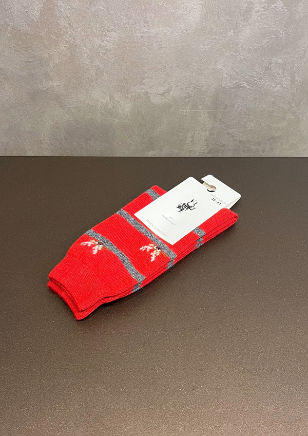 Calzino in lana-cashmere motivo renne