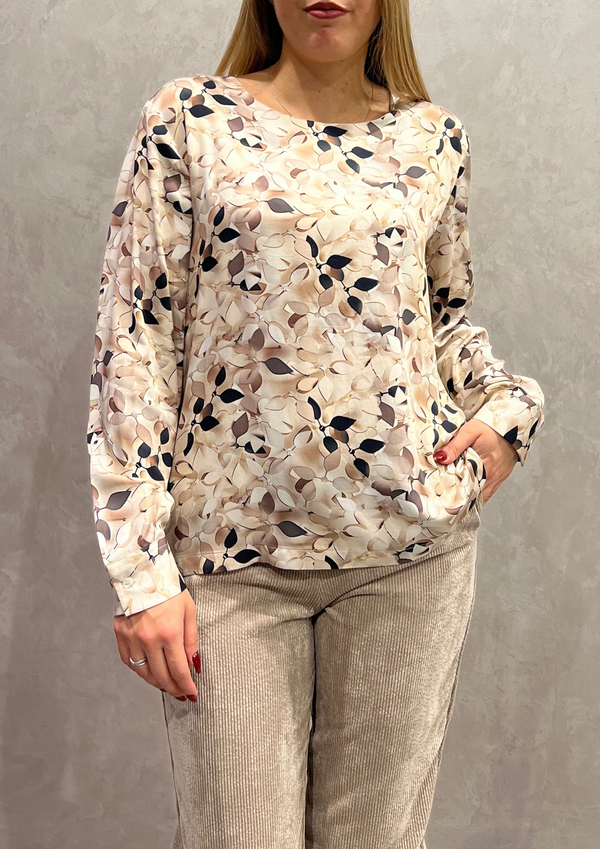 Blusa 100% viscosa in fantasia floreale